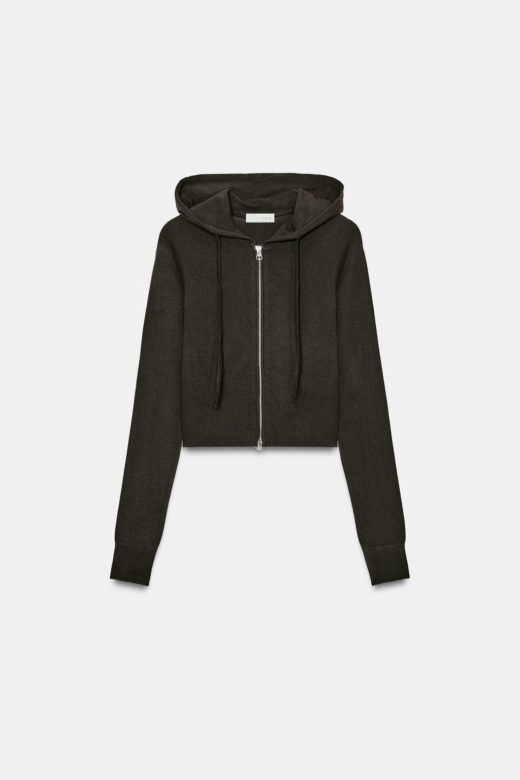 SUDADERA CROPPED SEAMLESS / marr?n vigor? - Zara фото 8