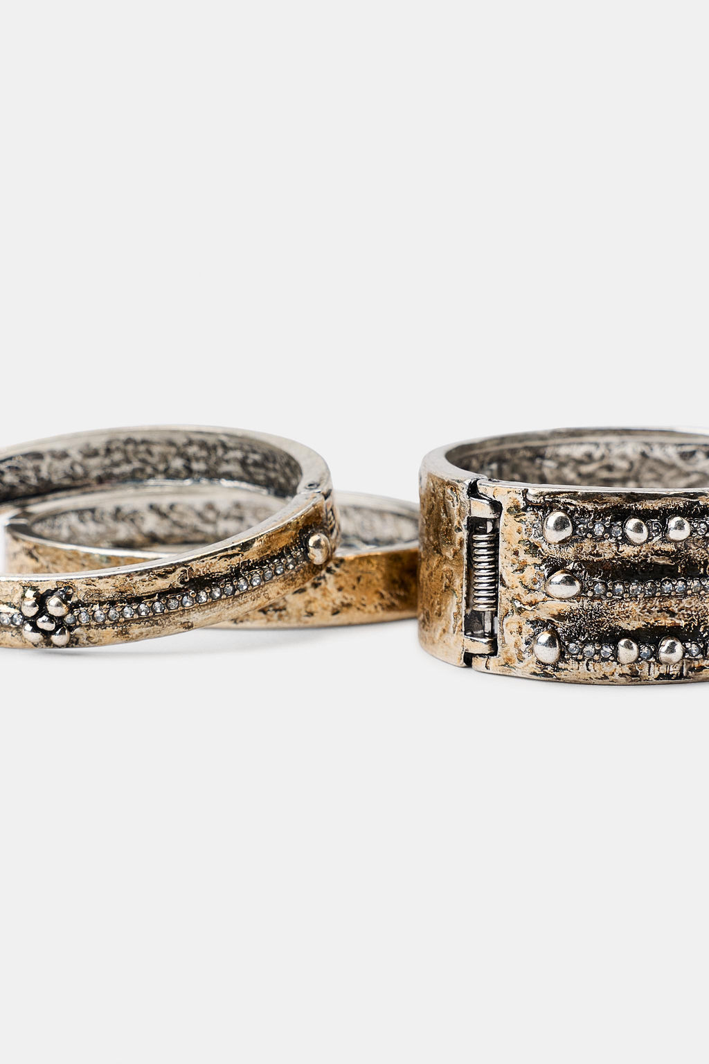 PACK 3 PULSERAS LABRADAS BRILLOS / Gris antracita - Zara фото 4