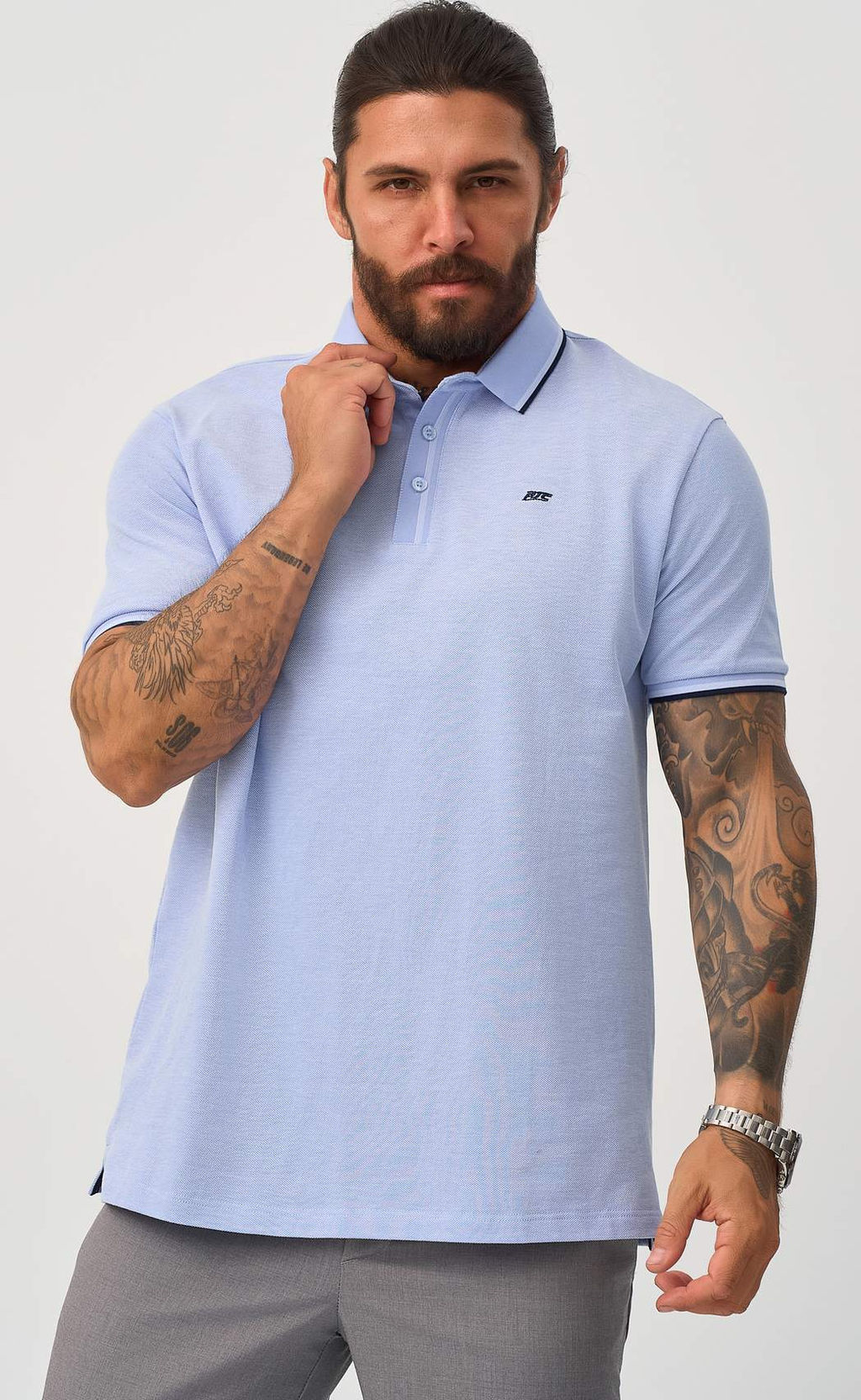 Поло F511-07-105 l.blue - Fine joyce фото 2