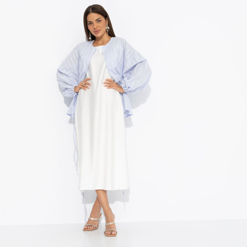 Костюм с юбкой из хлопка Цвет нежности (sky) - Charutti фото 10