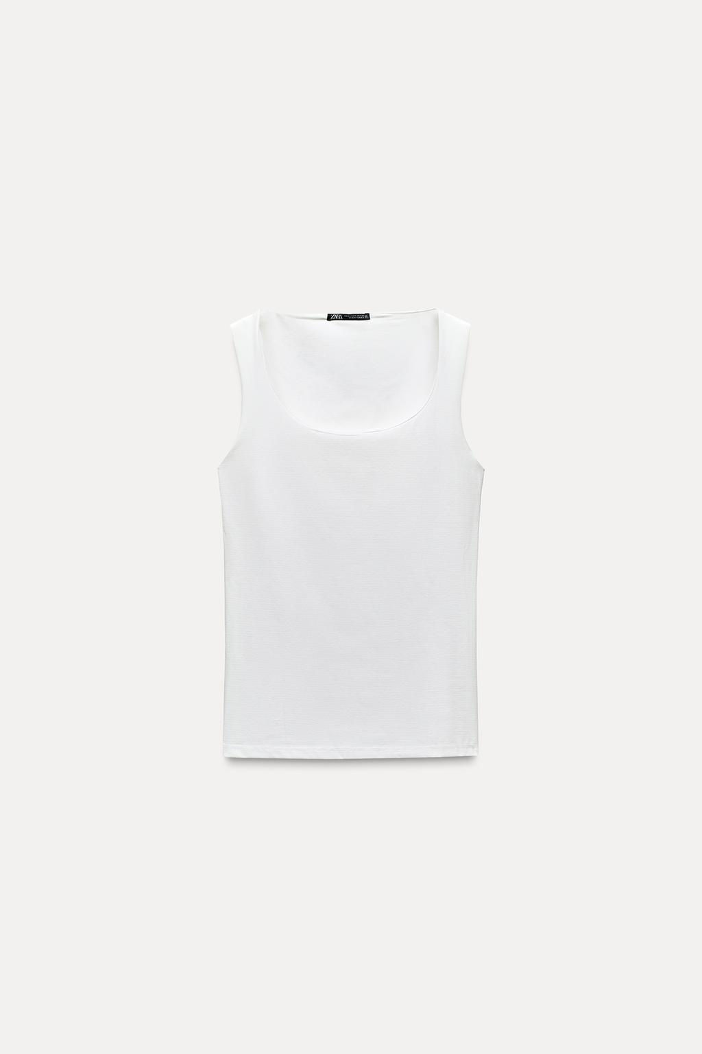 WIDE STRAP POLYAMIDE VEST TOP - Zara фото 25