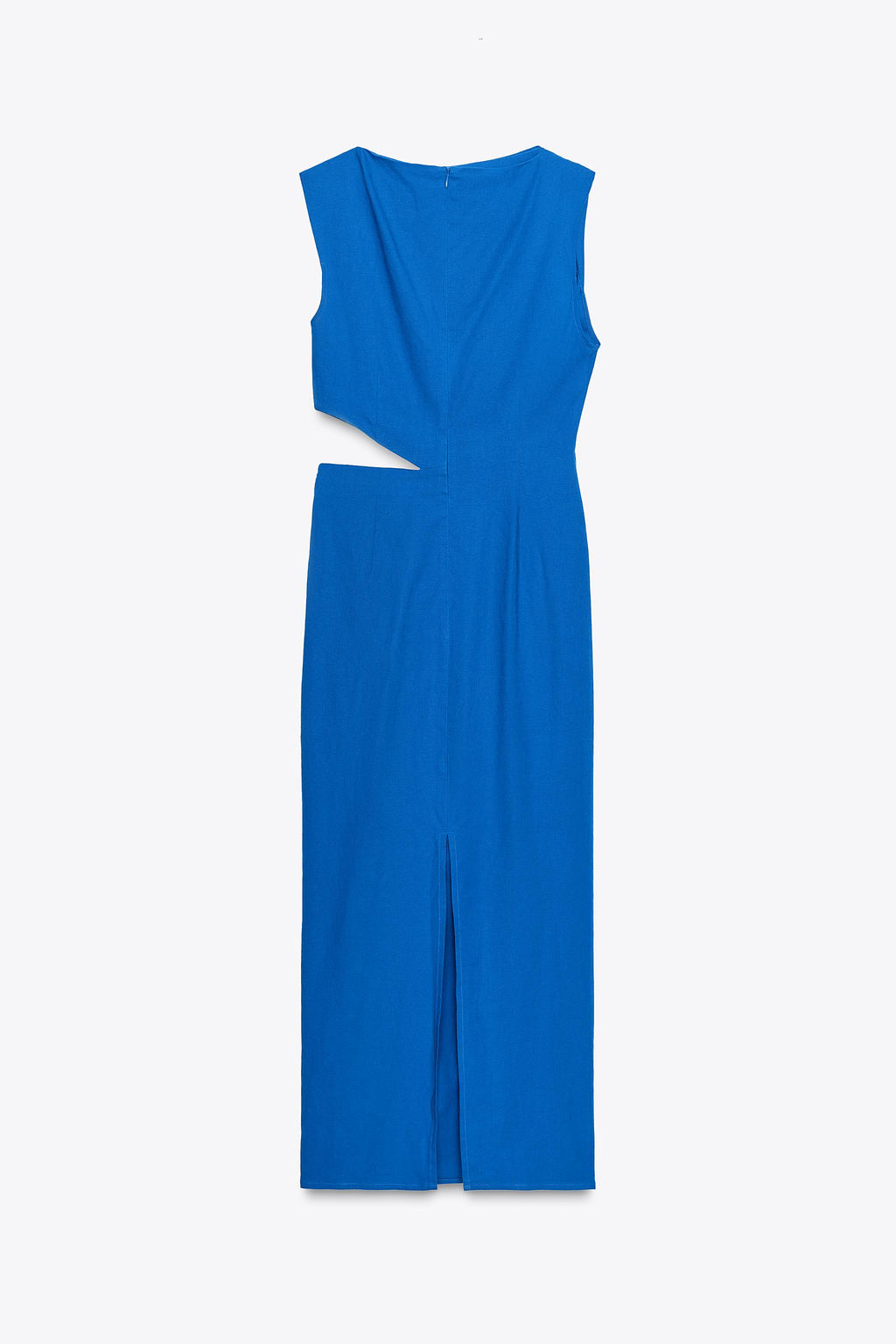 CUT-OUT MIDI DRESS WITH LINEN - Zara фото 13