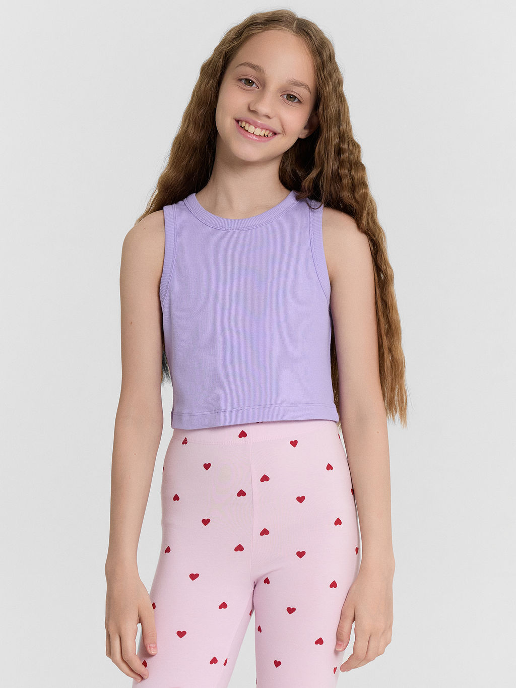 Топ для девочек лавандовый