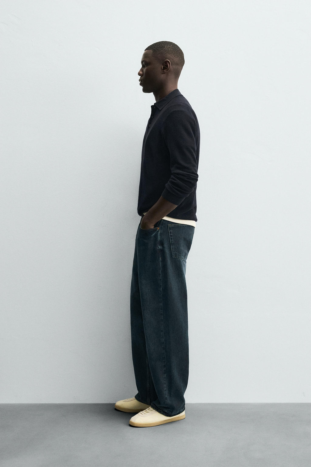 COTTON/LYOCELL KNIT POLO SHIRT - Zara фото 4