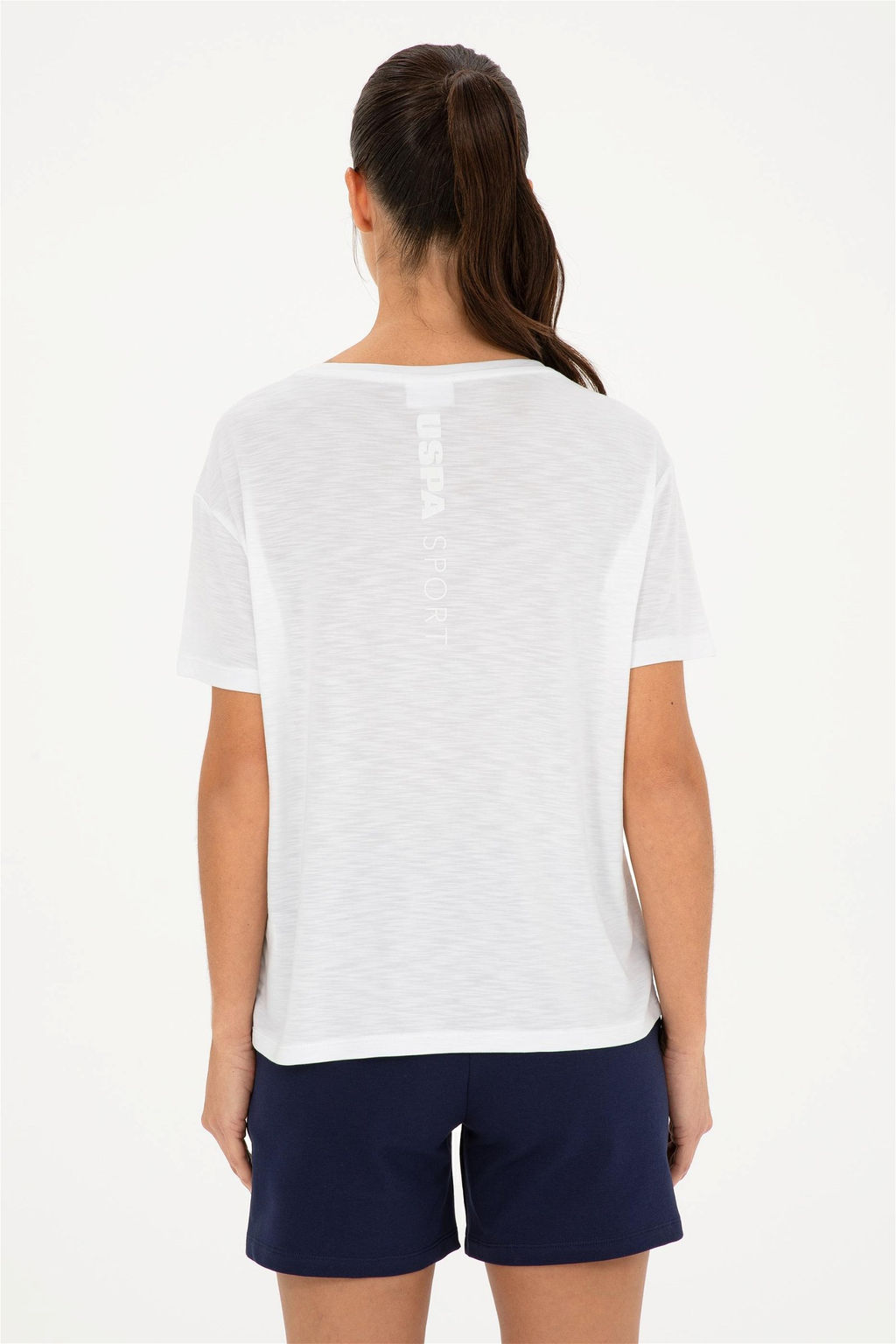 U. S. Polo Assn / Женская белая футболка с круглым вырезом - U.s. polo assn фото 5