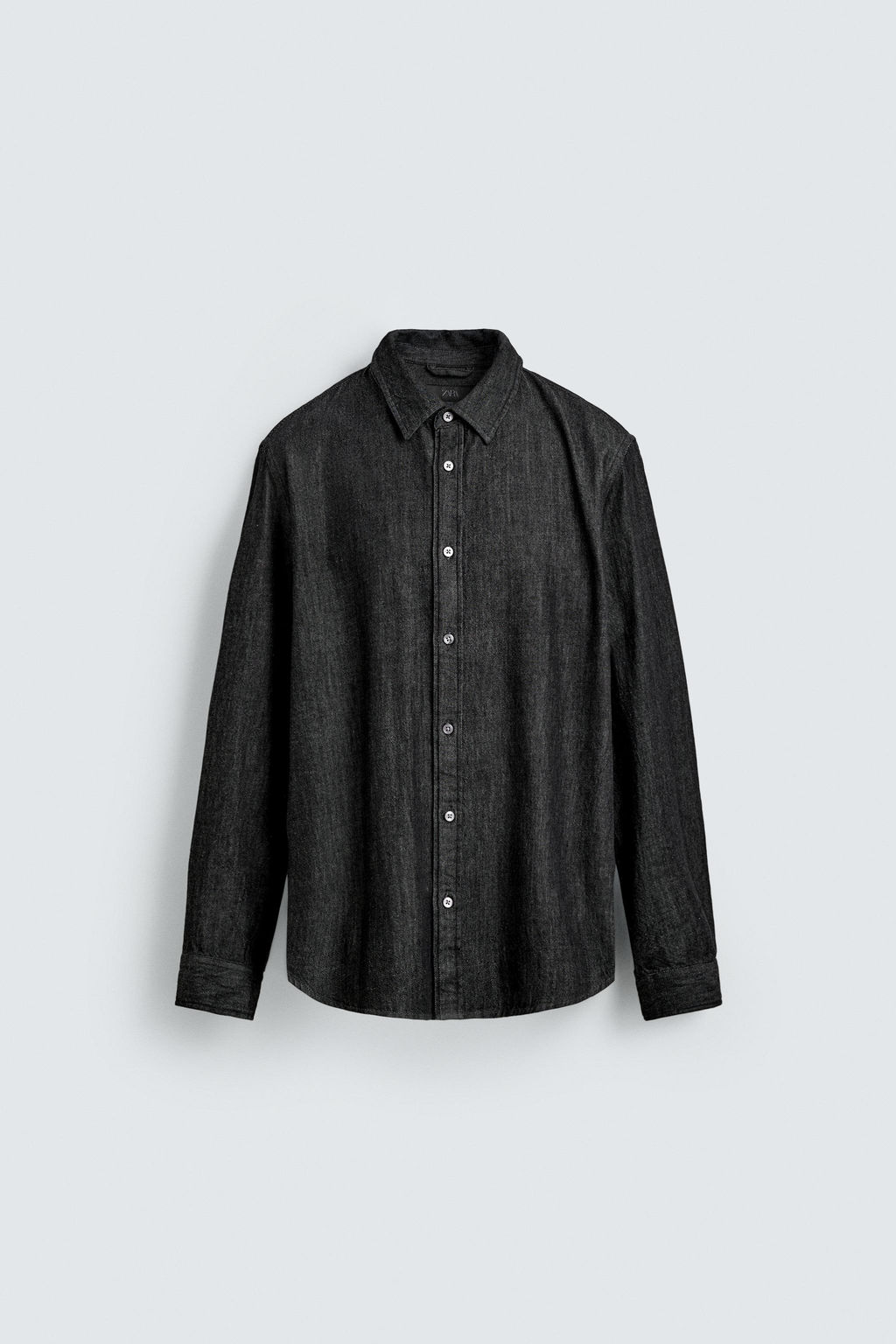 CAMISA RELAXED FIT DENIM / Negro - Zara фото 7