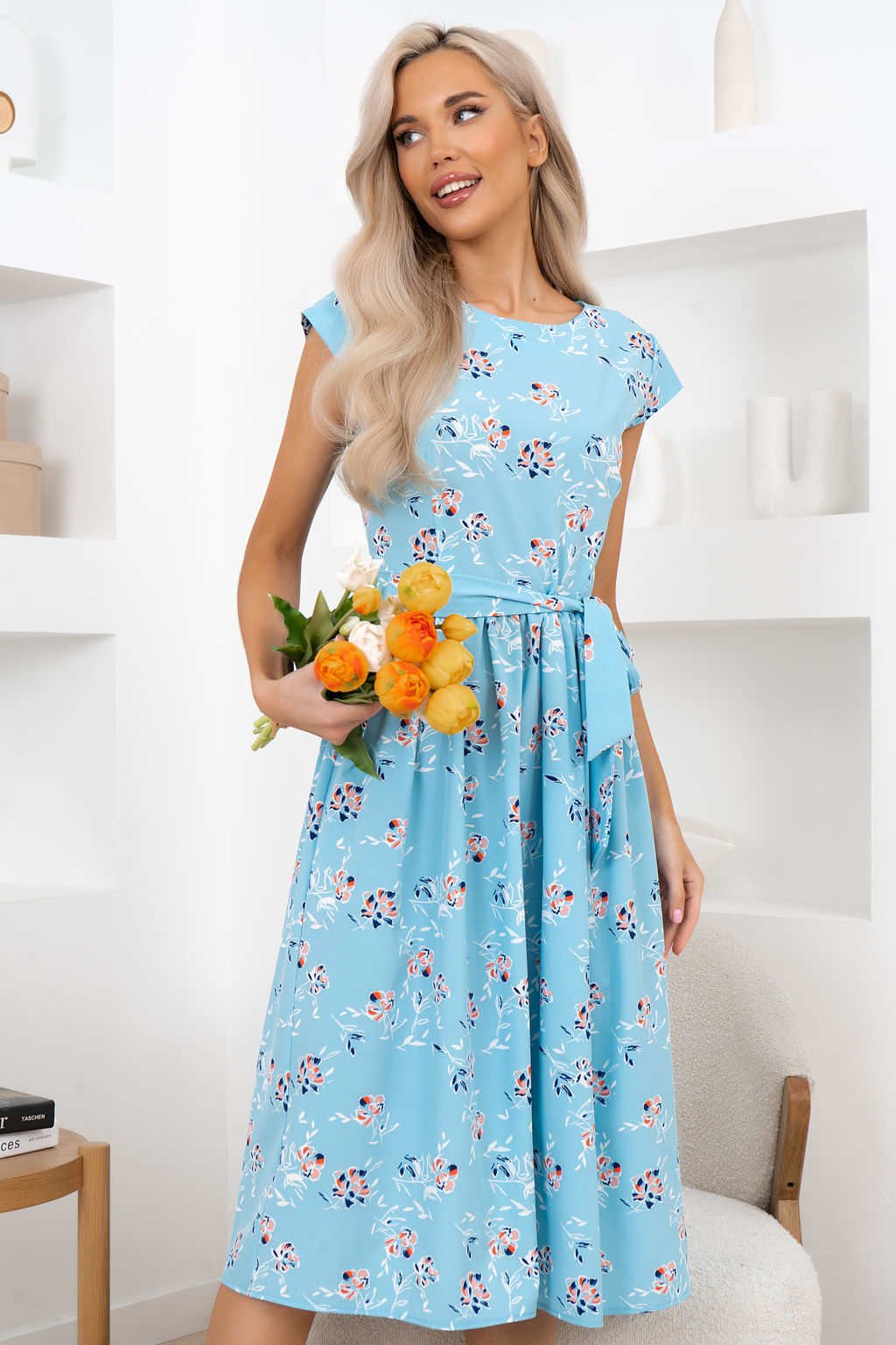 Платье Open Style 6734 голубой
