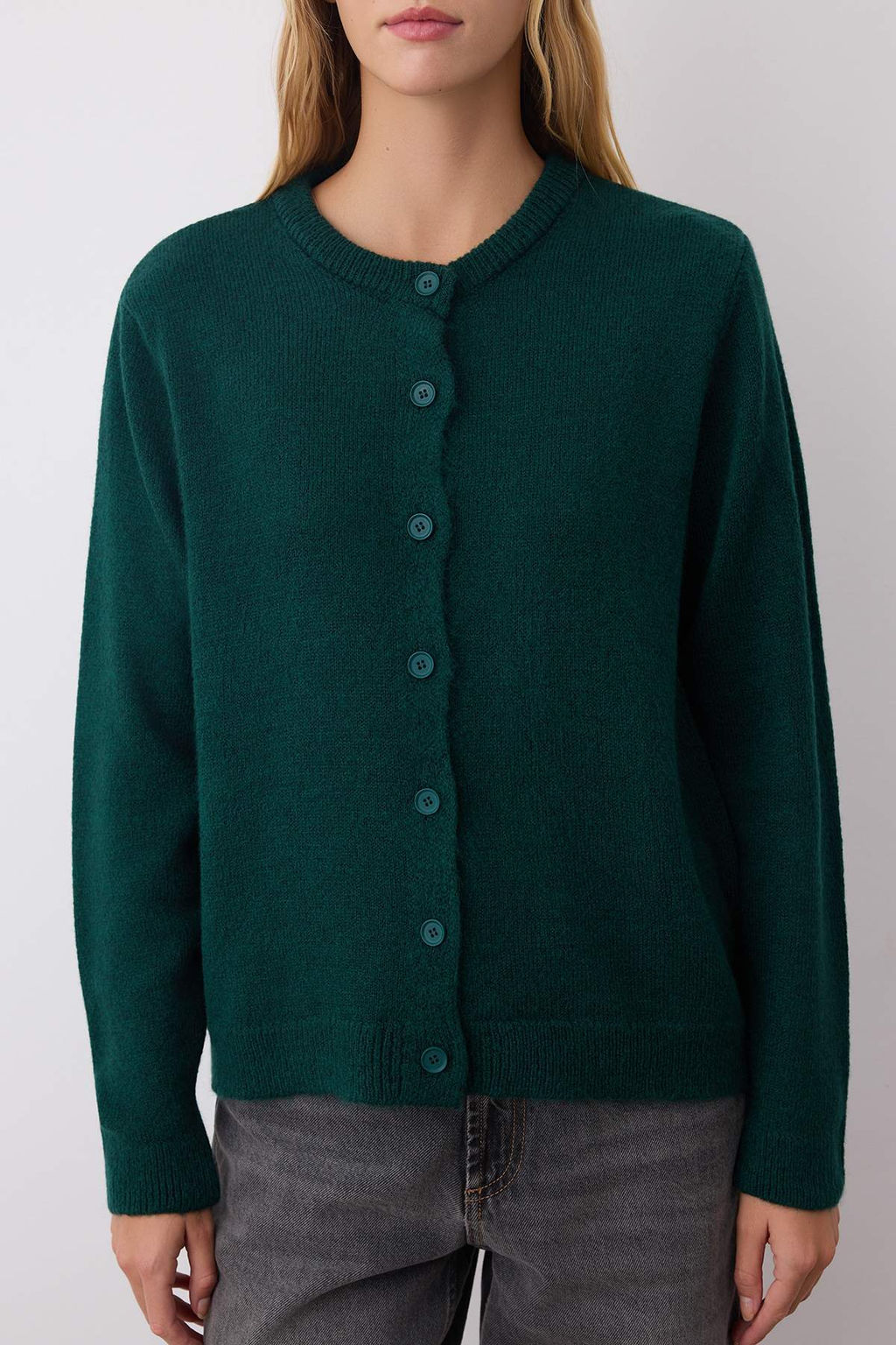 Zumrut Yesili More Sustainable Yumusak Dokulu Basic Triko H?rka TWOAW26HI00147 - Trendyolmilla фото 3