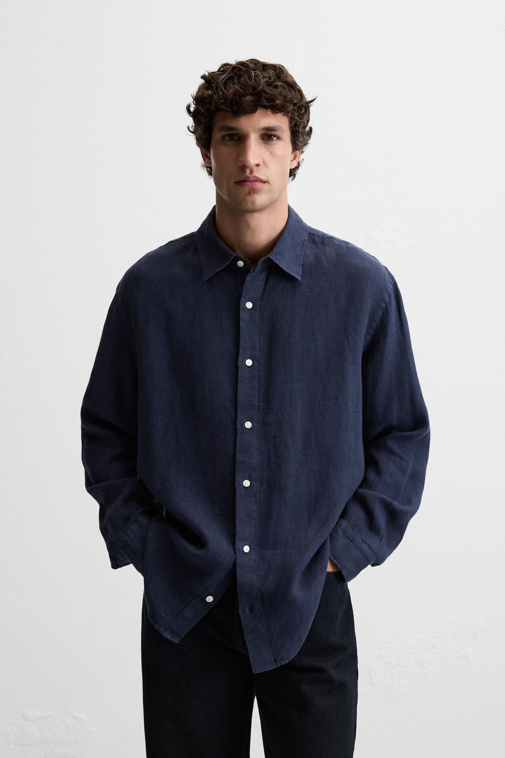 100% LINEN SHIRT - Zara фото 2