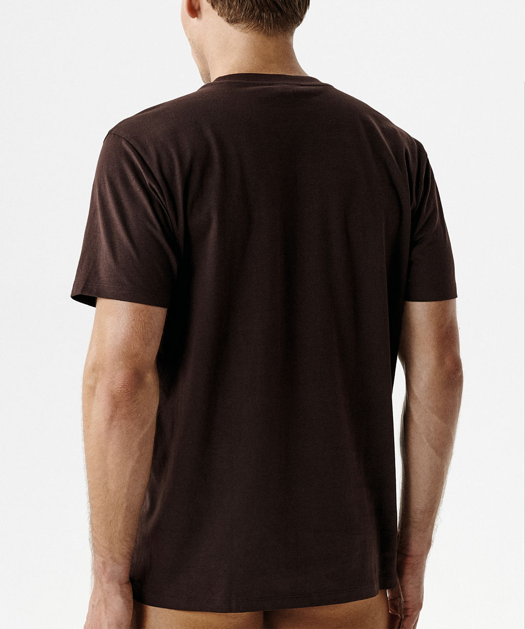 ATLANTIC NMT-033 Футболка пижамная мужская T-Shirt коричневый  фото 3