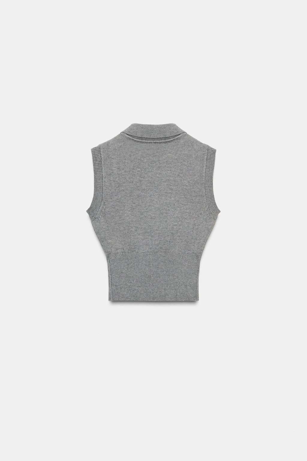 KNITTED POLO COLLAR TANK TOP - Zara фото 6