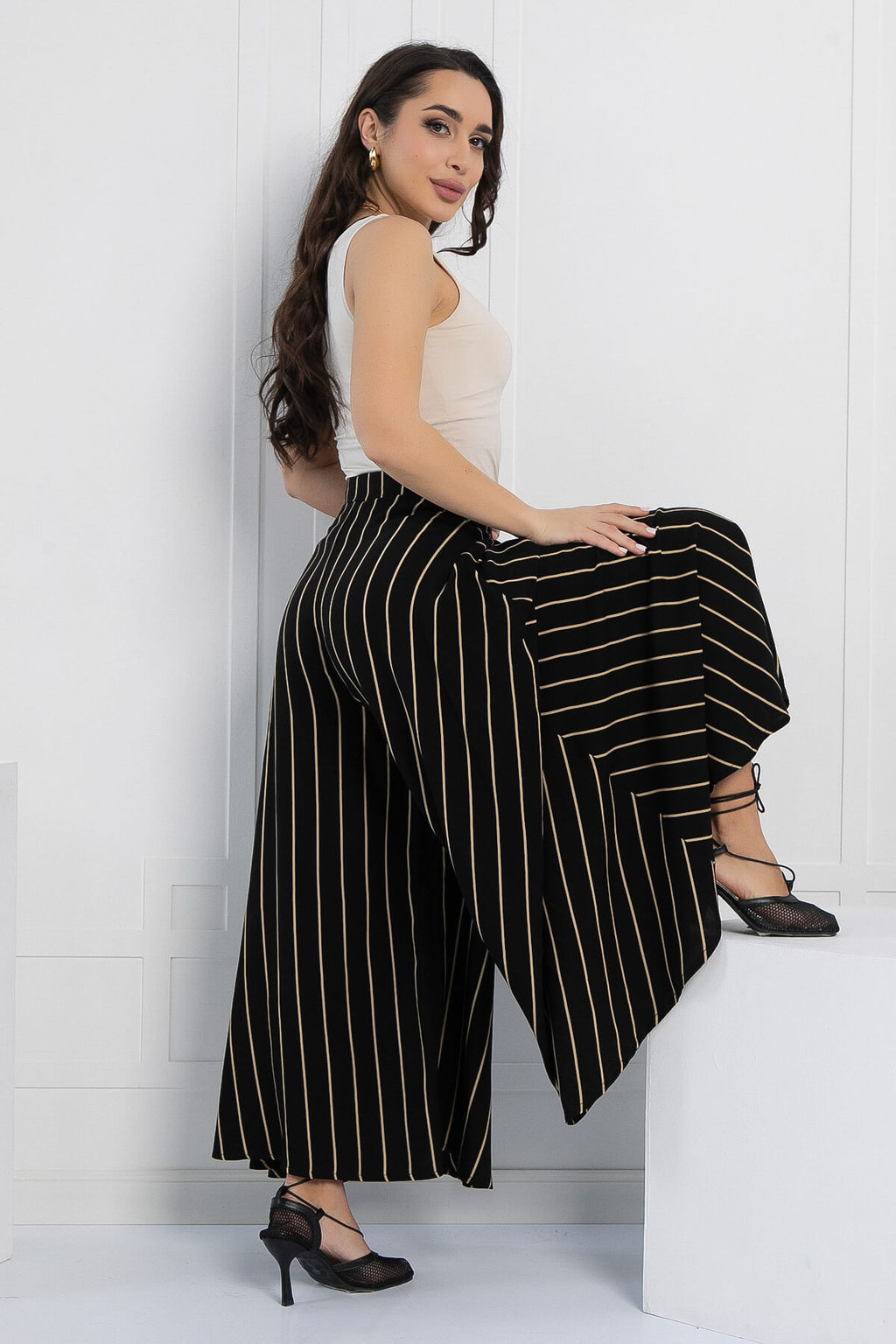 Брюки Камелия (черные/полоска) Б12964-13М - Lt collection фото 4