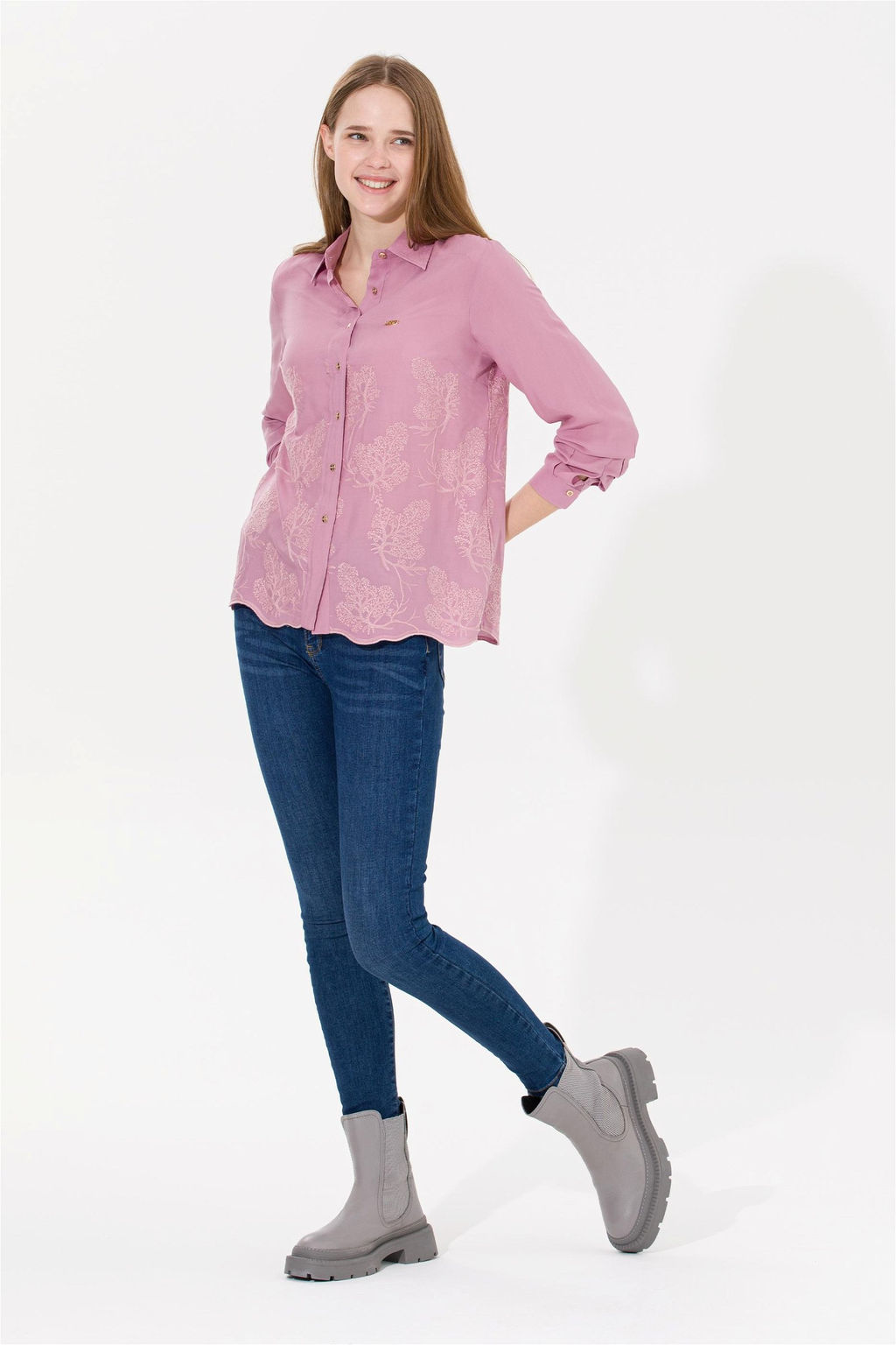 Женская рубашка с длинным рукавом Magnolia Неожиданная скидка в корзине - U.s. polo assn фото 3