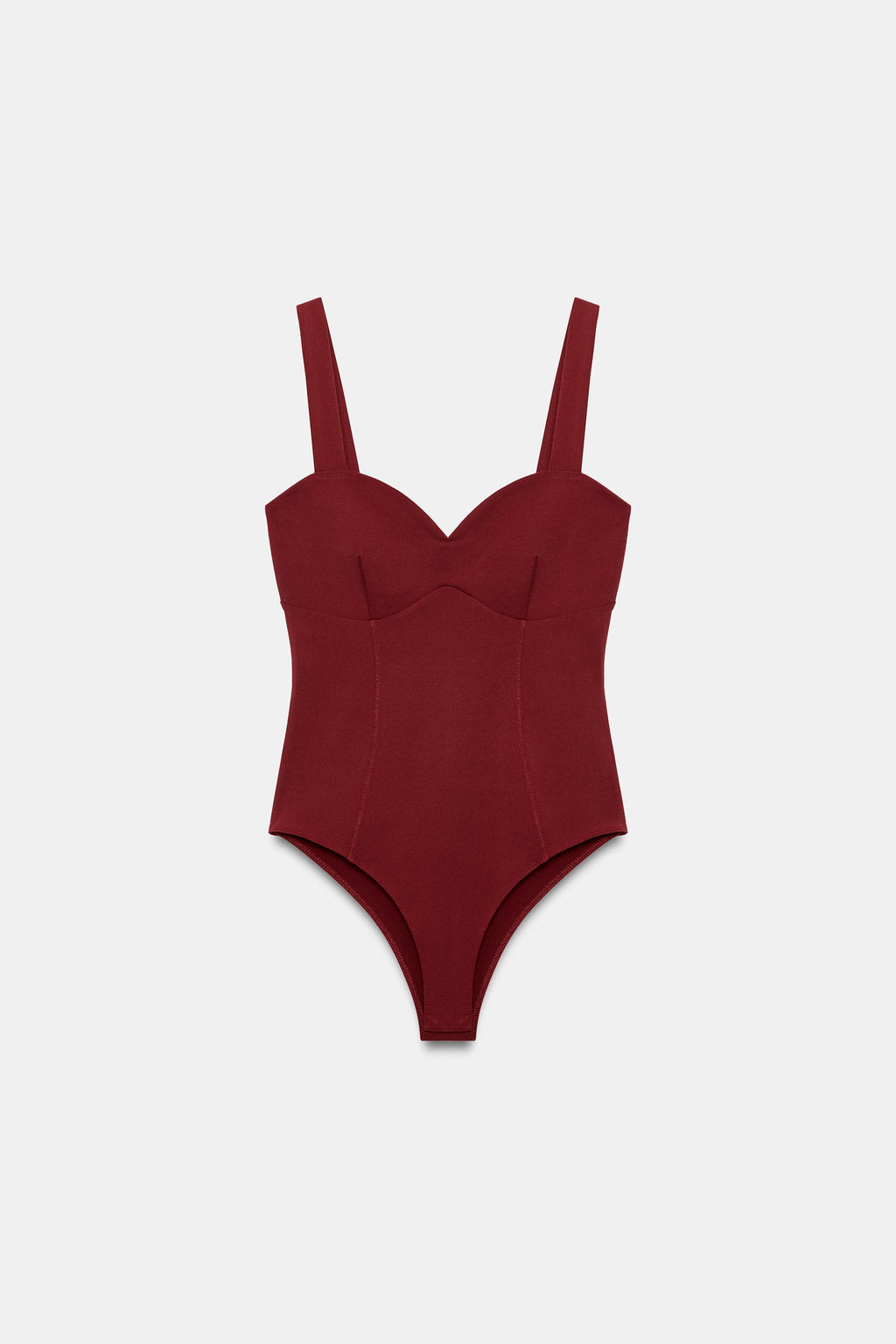 BODY TIRANTES ESCOTE CORAZ?N / Burgundy