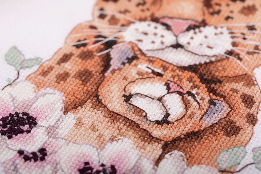 Klart набор для вышивания 8-506 Мать и дитя. Леопарды 17.5 х 19.5 см