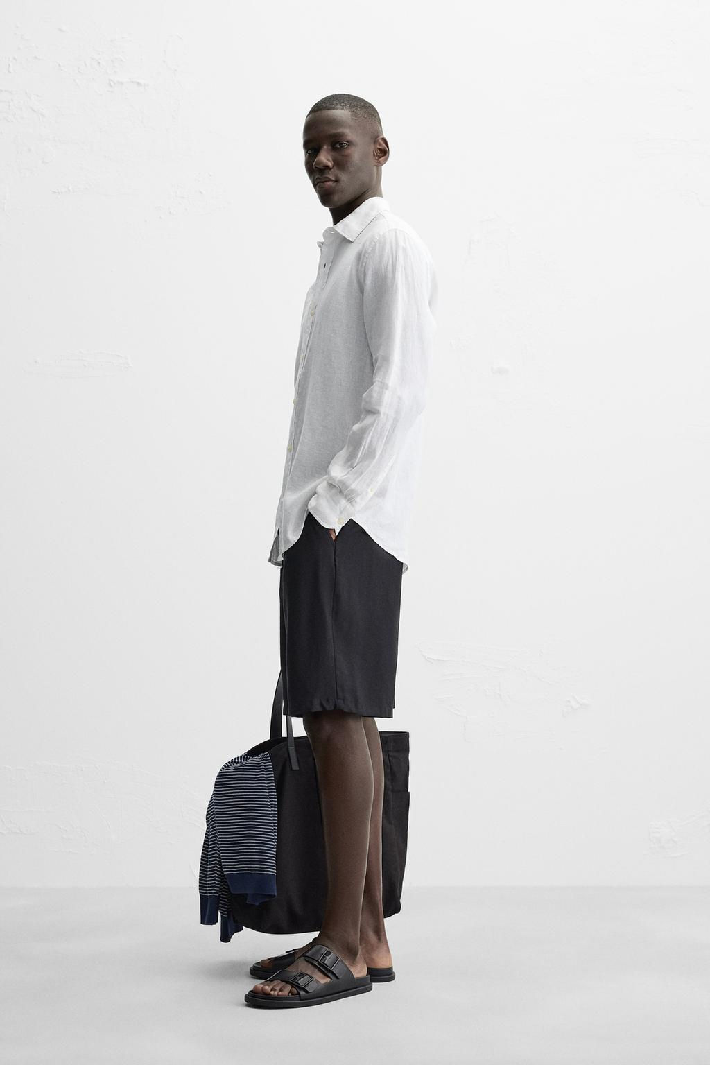 100% LINEN SHIRT - Zara фото 20