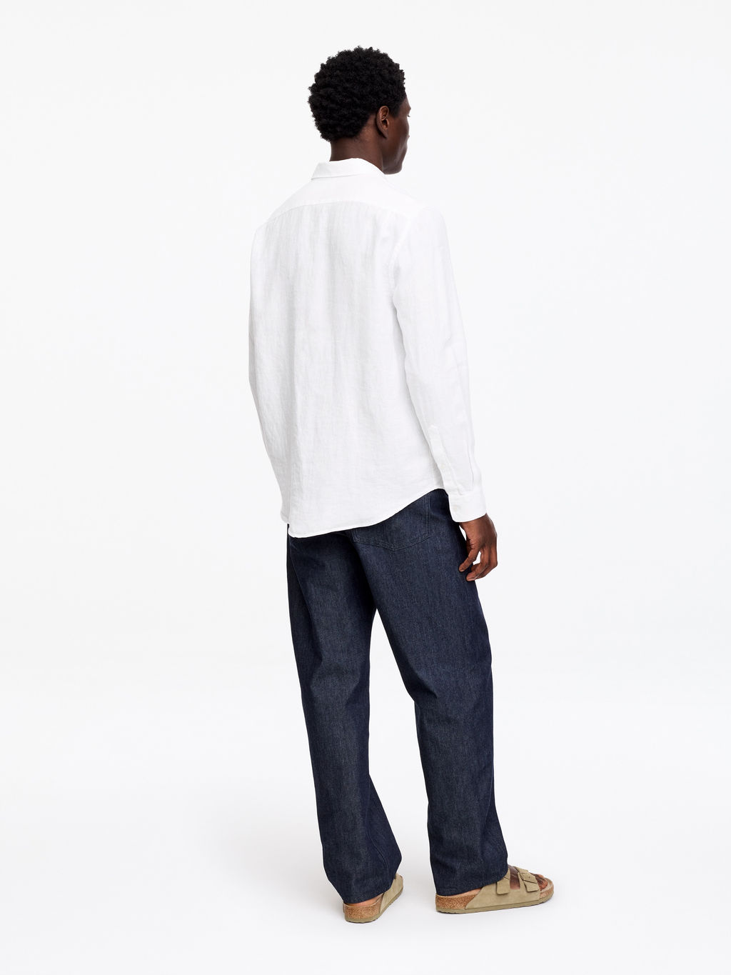 Camisa de lino de corte regular - H&m фото 3