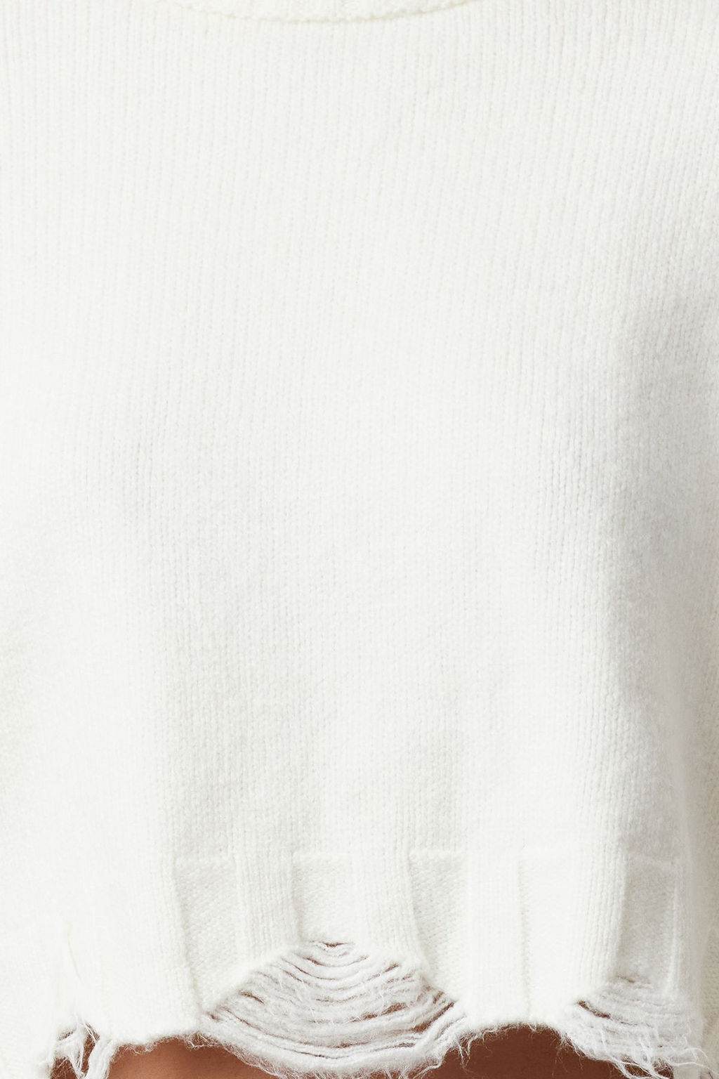 Ekru Crop Genis Kal?p Yumusak Dokulu Ak?tma Detayl? Triko Kazak TWOAW24KZ00319