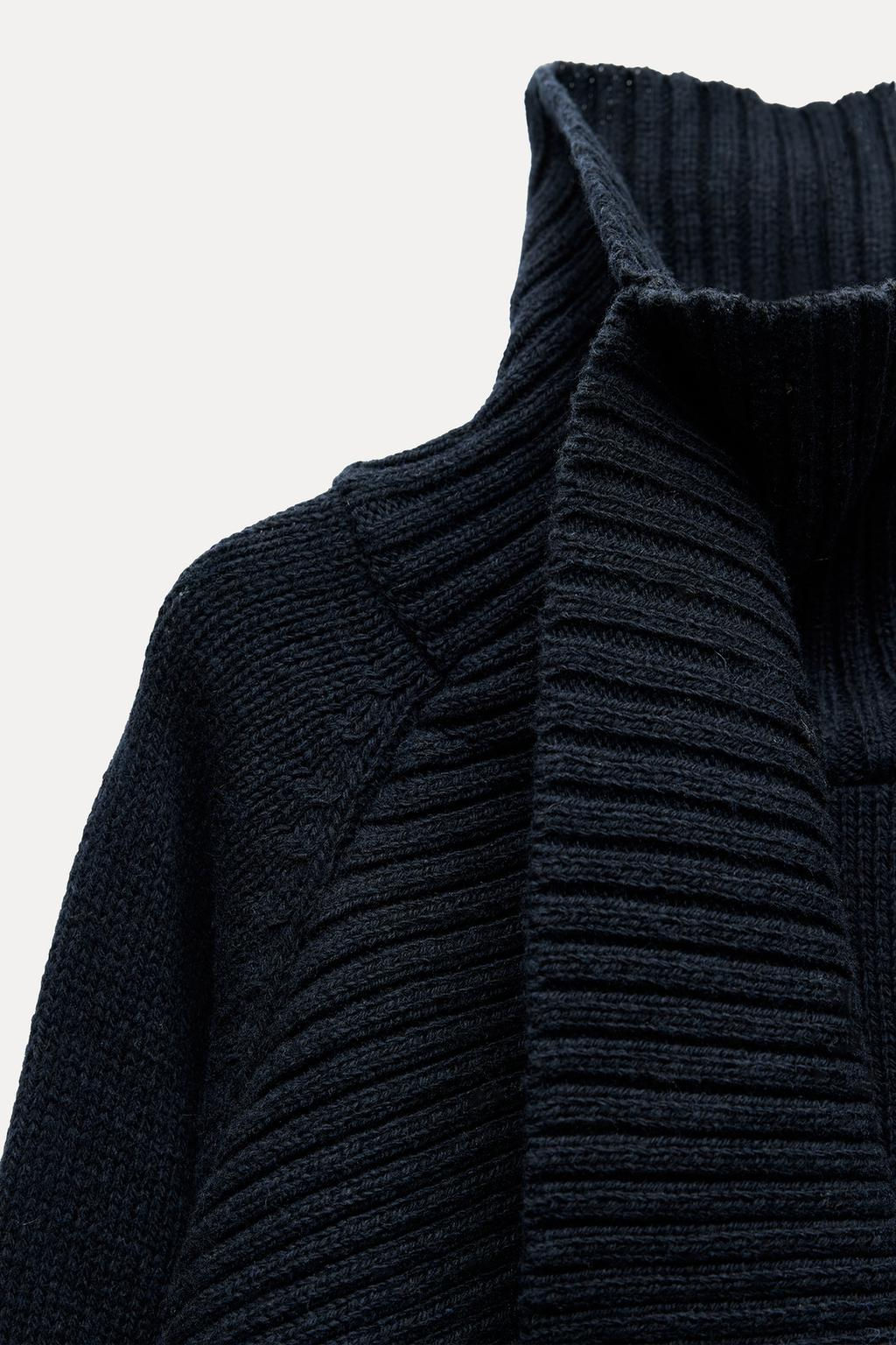 KNIT SWEATER WITH SCARF - Zara фото 9