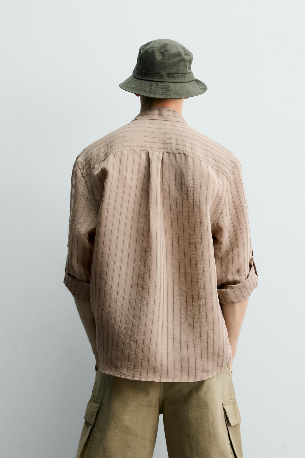 CAMISA RAYAS TRABILLA MANGA / rosa claro - Zara фото 3