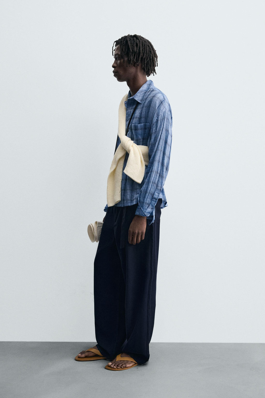 CHECK FLOWING SHIRT - Zara фото 4