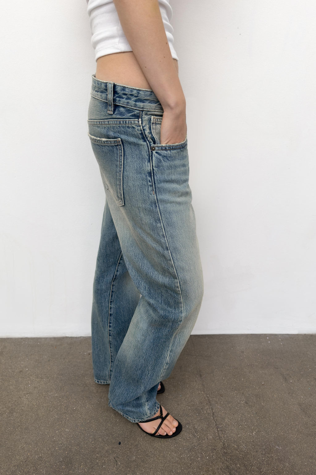 JEANS TRF BOYFRIEND TIRO MEDIO / Marino