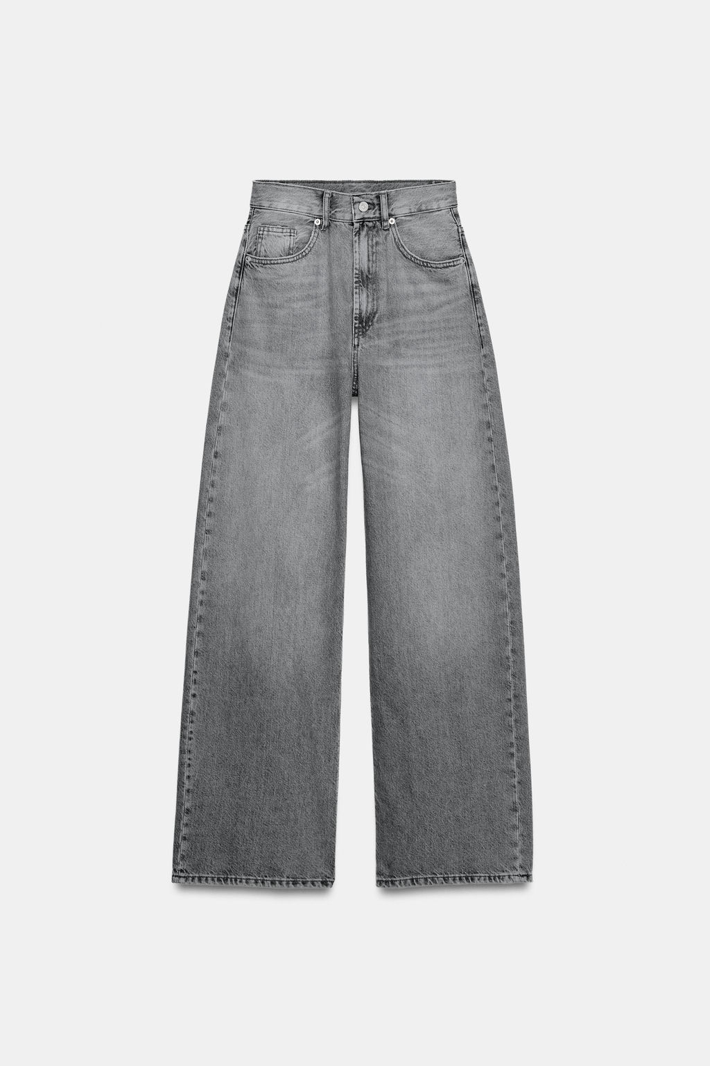 JEANS TRF EXTRA WIDE LEG TIRO ALTO / Gris claro - Zara фото 7