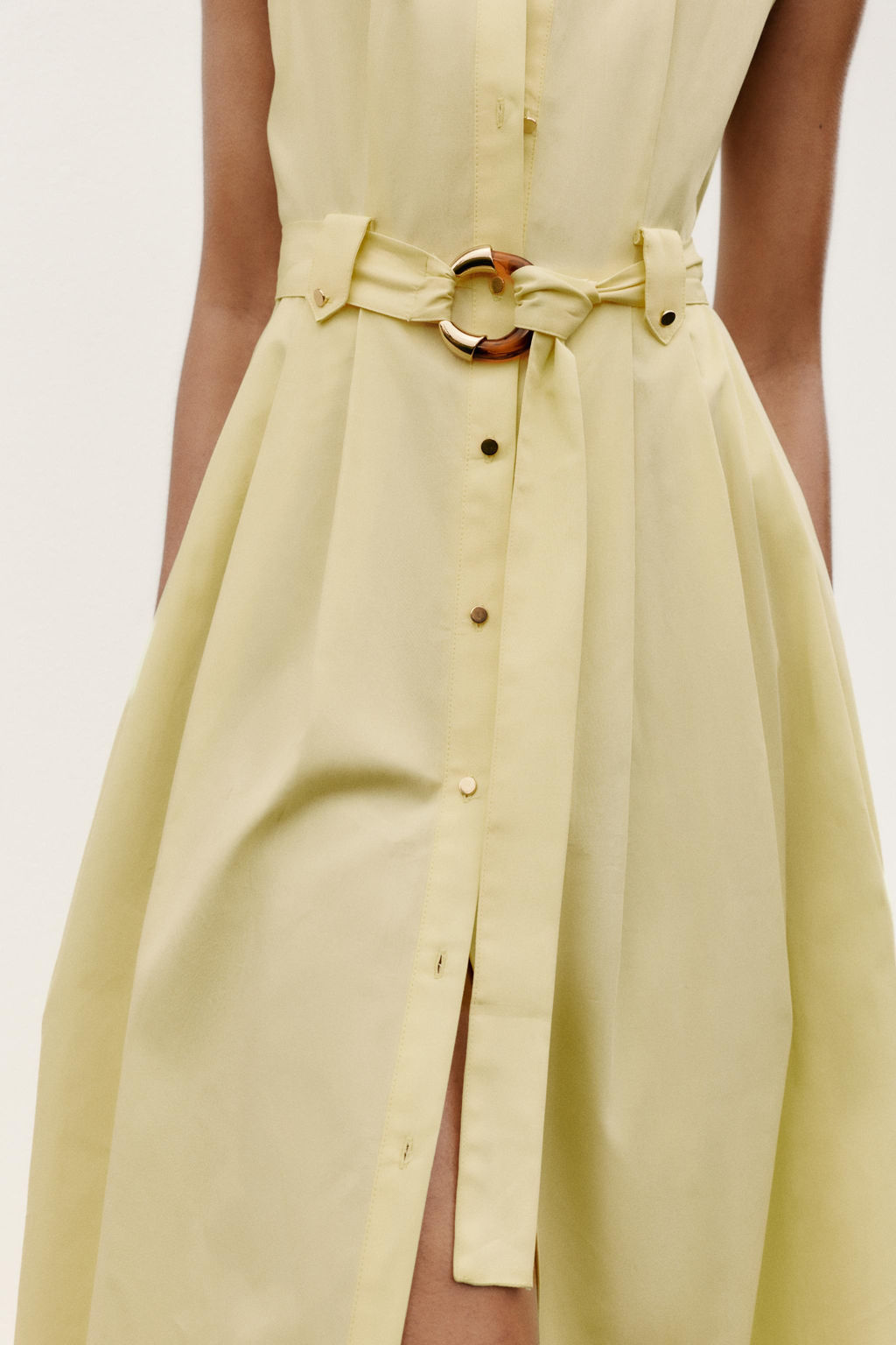 POPLIN MIDI DRESS WITH BELT - Zara фото 14