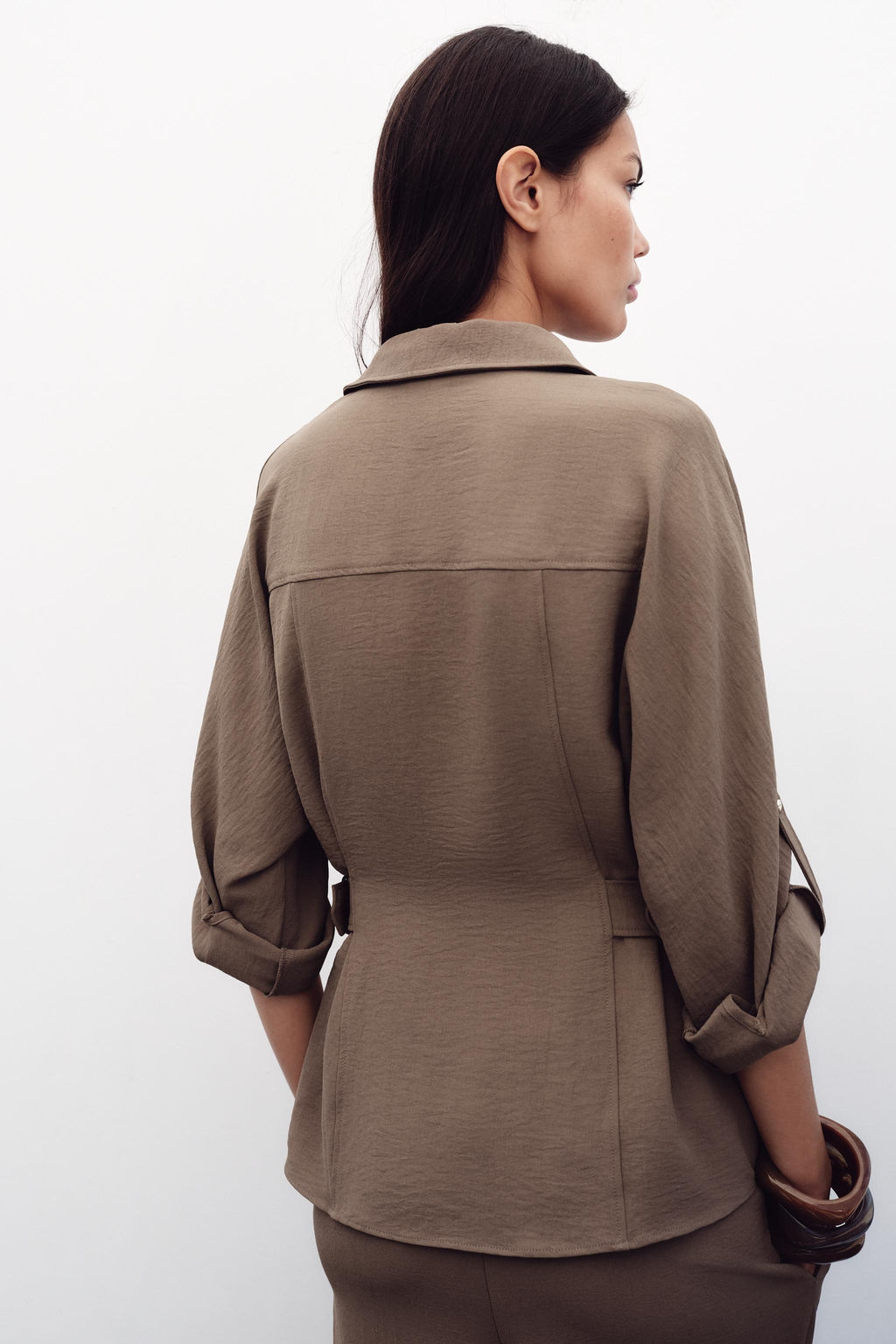 SAFARI SHIRT WITH SIDE BUCKLES - Zara фото 15