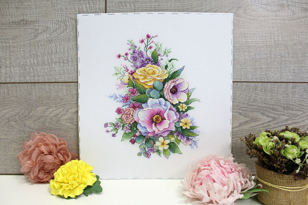 Набор для вышивания М.П.Студия А-040 Лиловая весна СК/Распродажа 25 х 20 см