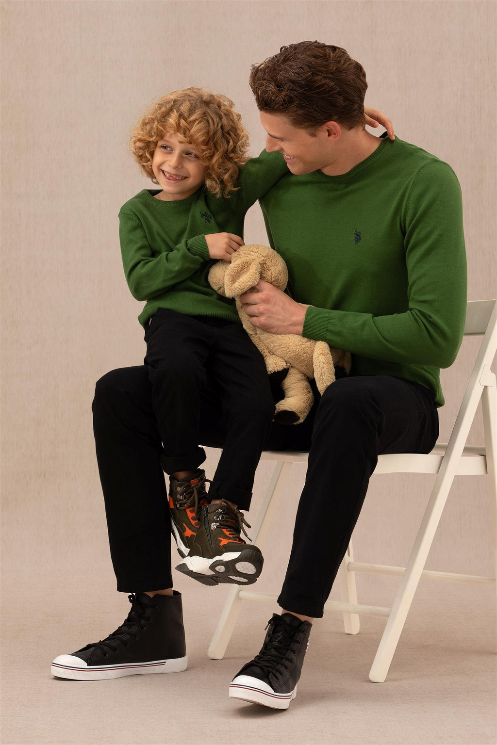 Свитер U.S. Polo Assn зеленый из хлопка  фото 8