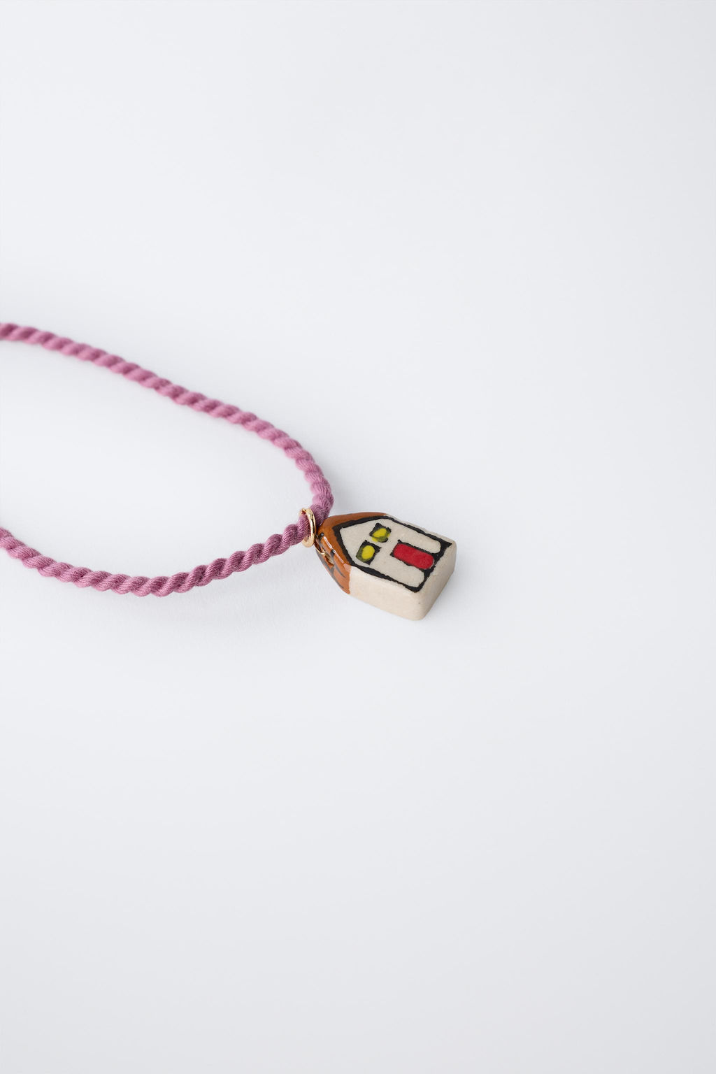 CERAMIC HOUSE CORD NECKLACE - Zara фото 3