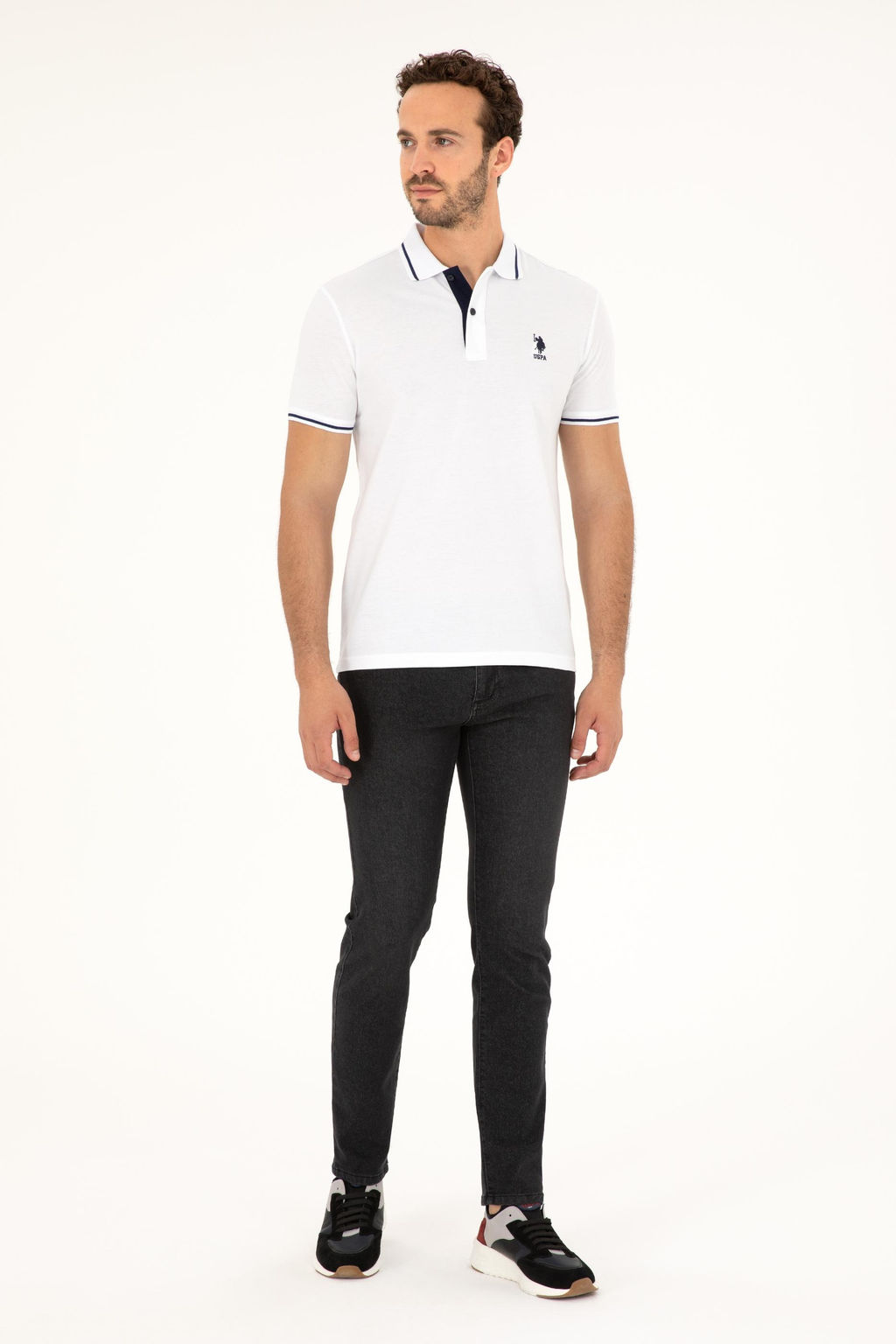 U. S. Polo Assn / Мужская белая базовая футболка - U.s. polo assn фото 4