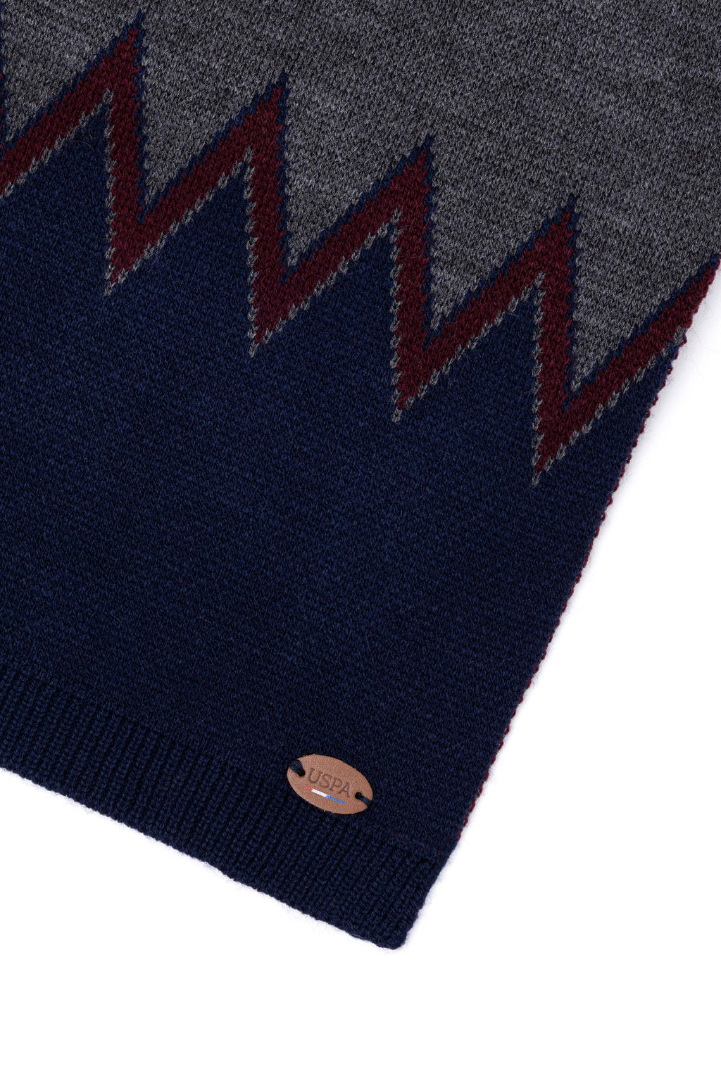 Меланжевый шарф антрацитового цвета для мальчика - U.s. polo assn фото 2