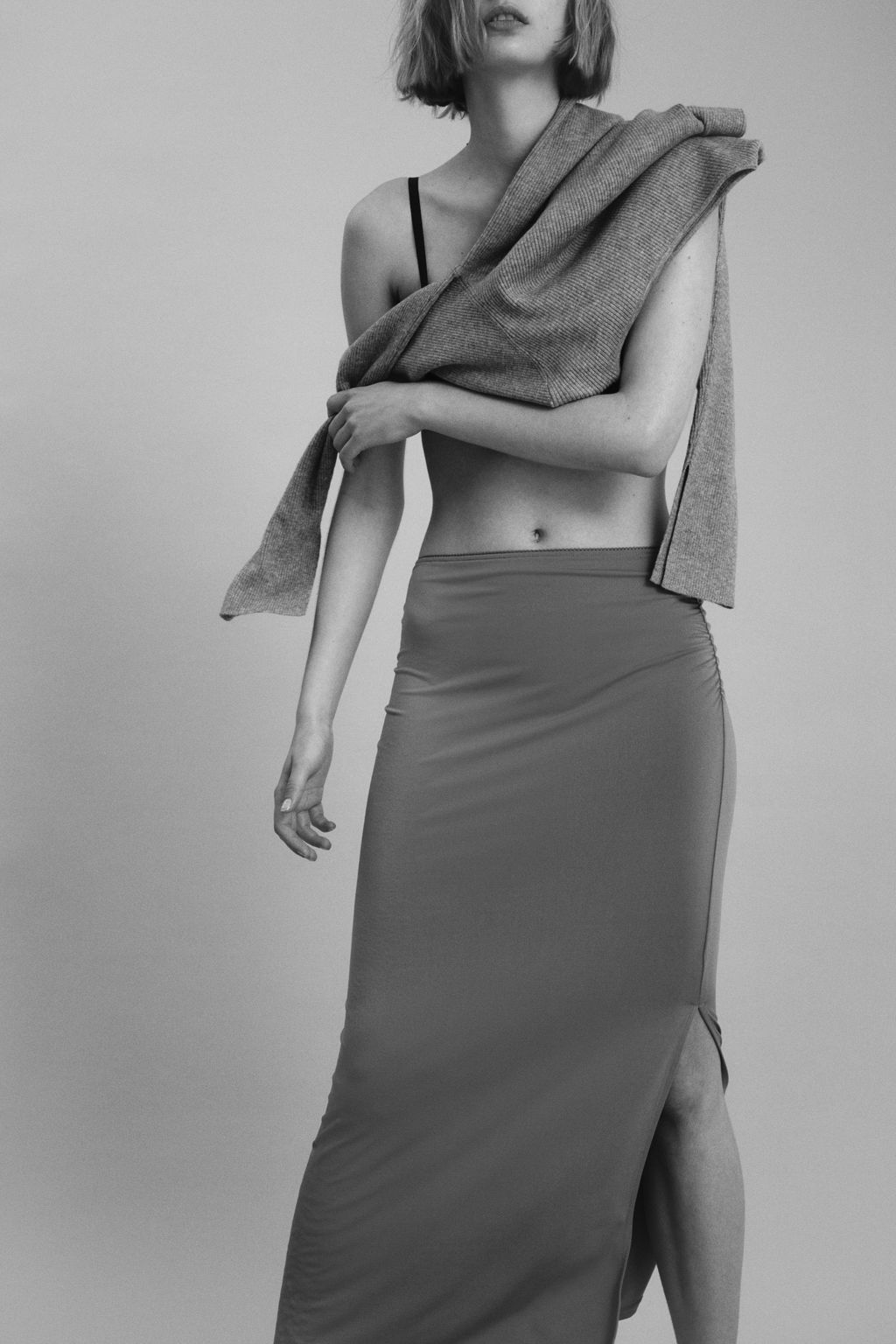 Falda midi drapeada - H&m фото 4