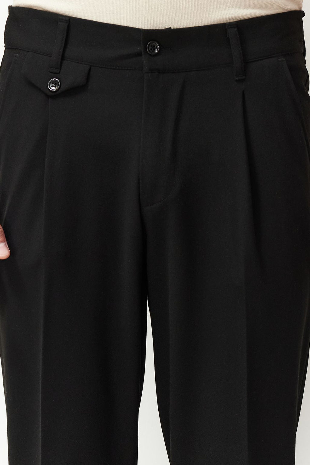 TRENDYOL MAN Siyah Italyan Kesim Pileli Klasik Duble Paca Kumas Pantolon TMNSS24PL00022 - Trendyolmilla фото 25