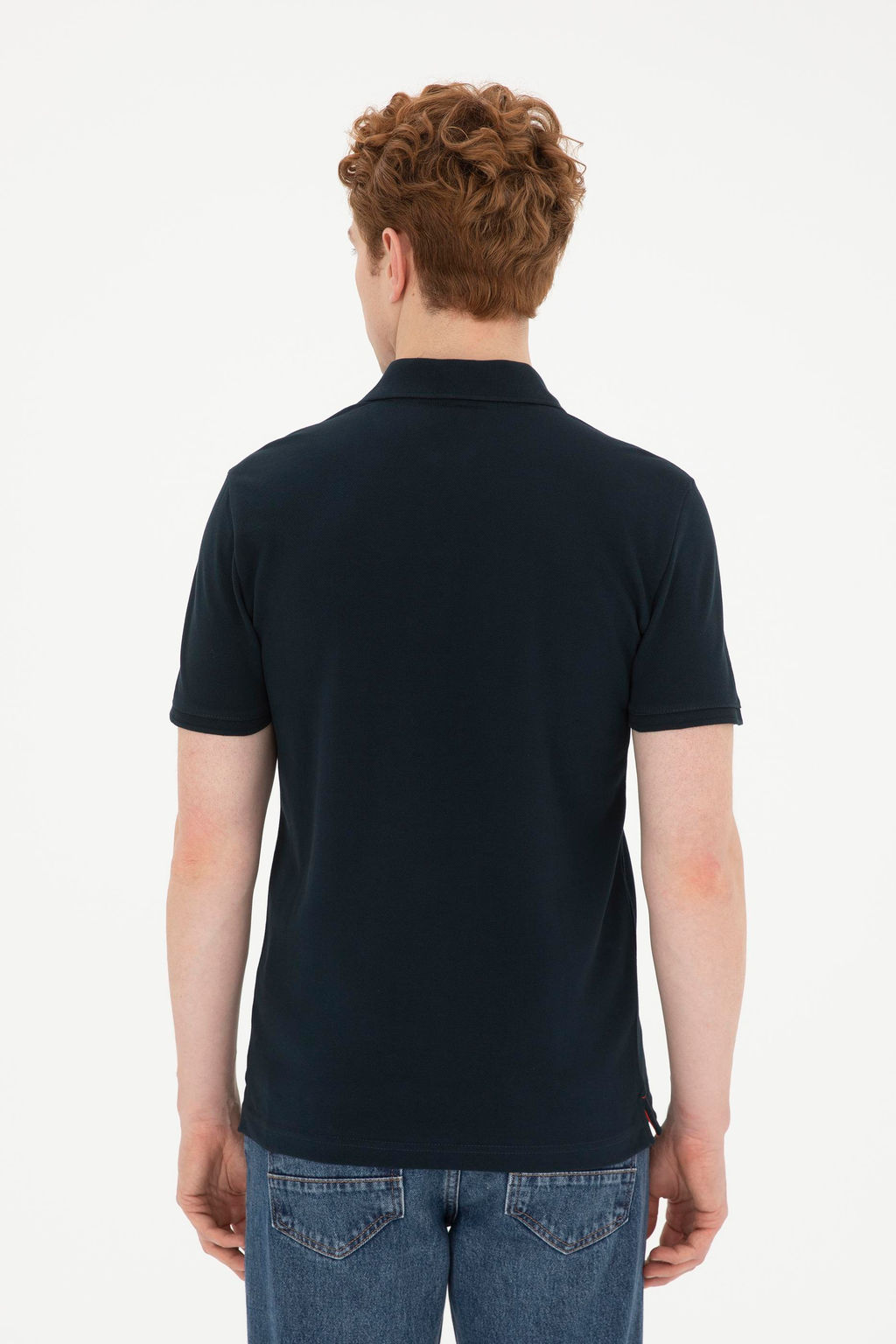 Мужская темно-синяя базовая футболка Неожиданная скидка в корзине - U.s. polo assn фото 5