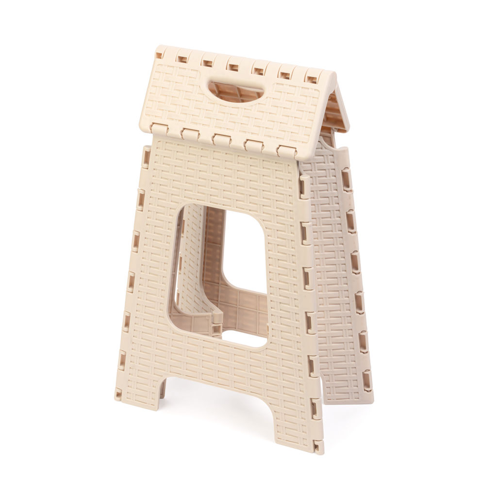 Табурет складной "Плетенка" большой М7092 бежевый