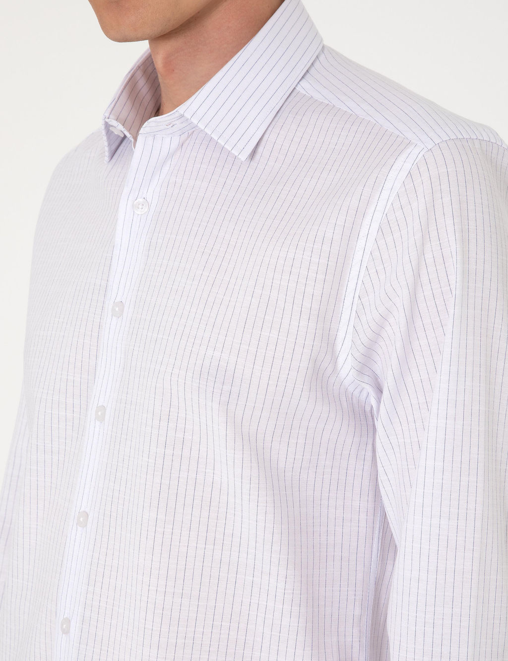 Lacivert Slim Fit _izgili Uzun Kollu G_mlek - Pierre cardin фото 7