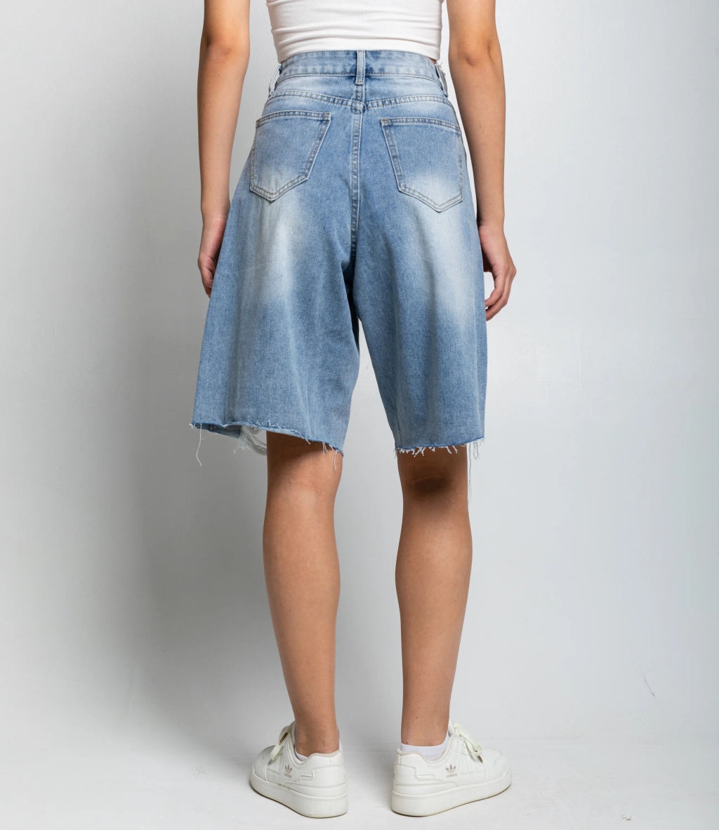 Джинсовые шорты #КТ7781 (1), голубой - Dommod фото 4