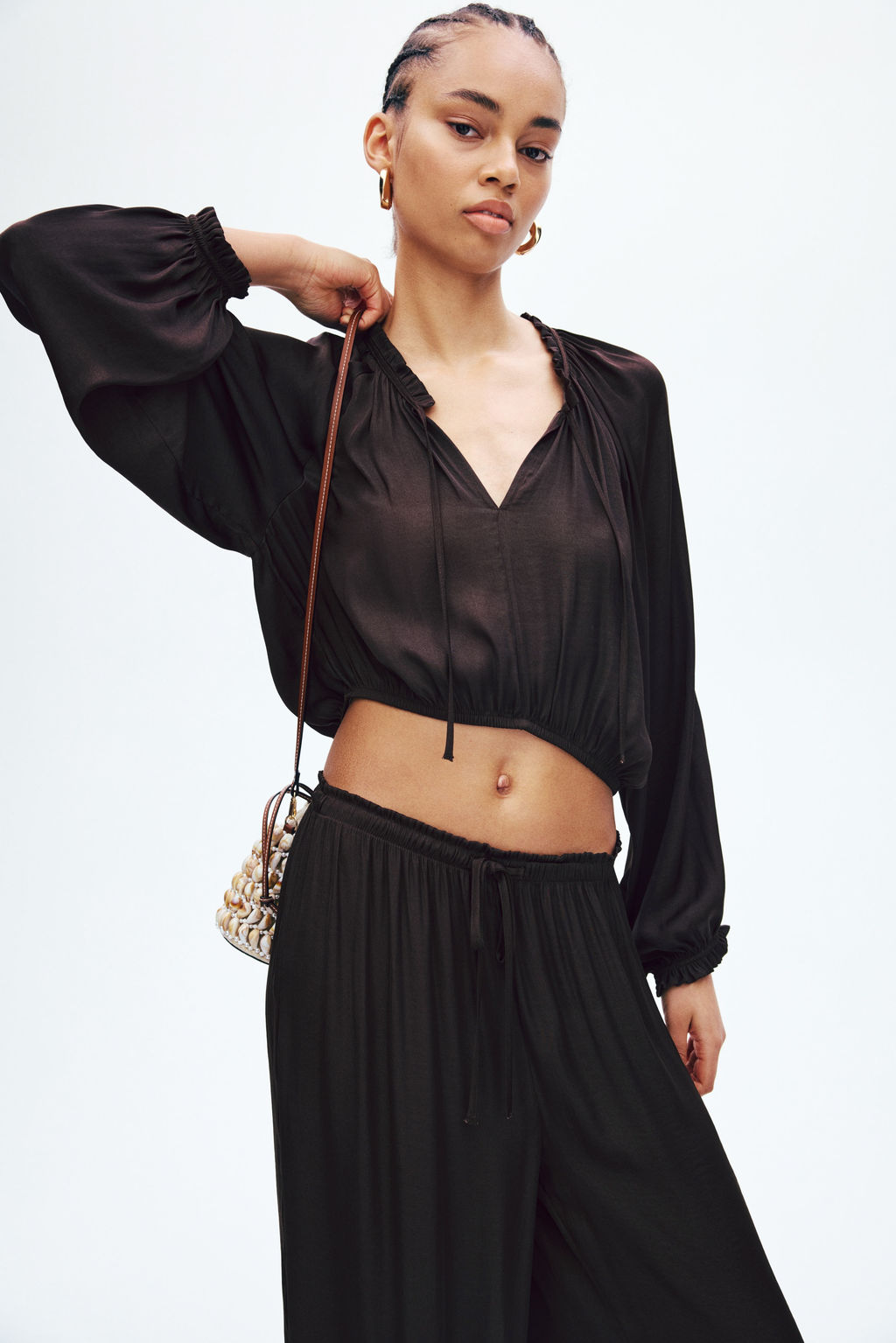 Blusa con mangas globo - H&m фото 4