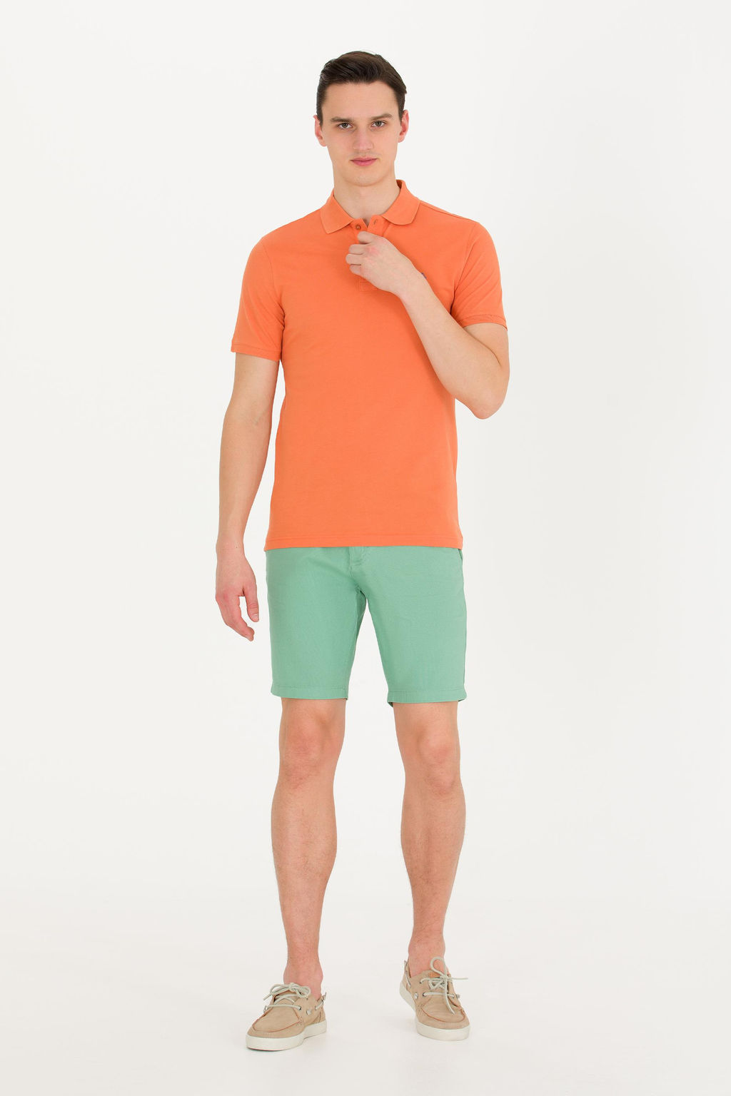 U. S. Polo Assn Мужская базовая футболка с воротником поло и плиткой - U.s. polo assn фото 4