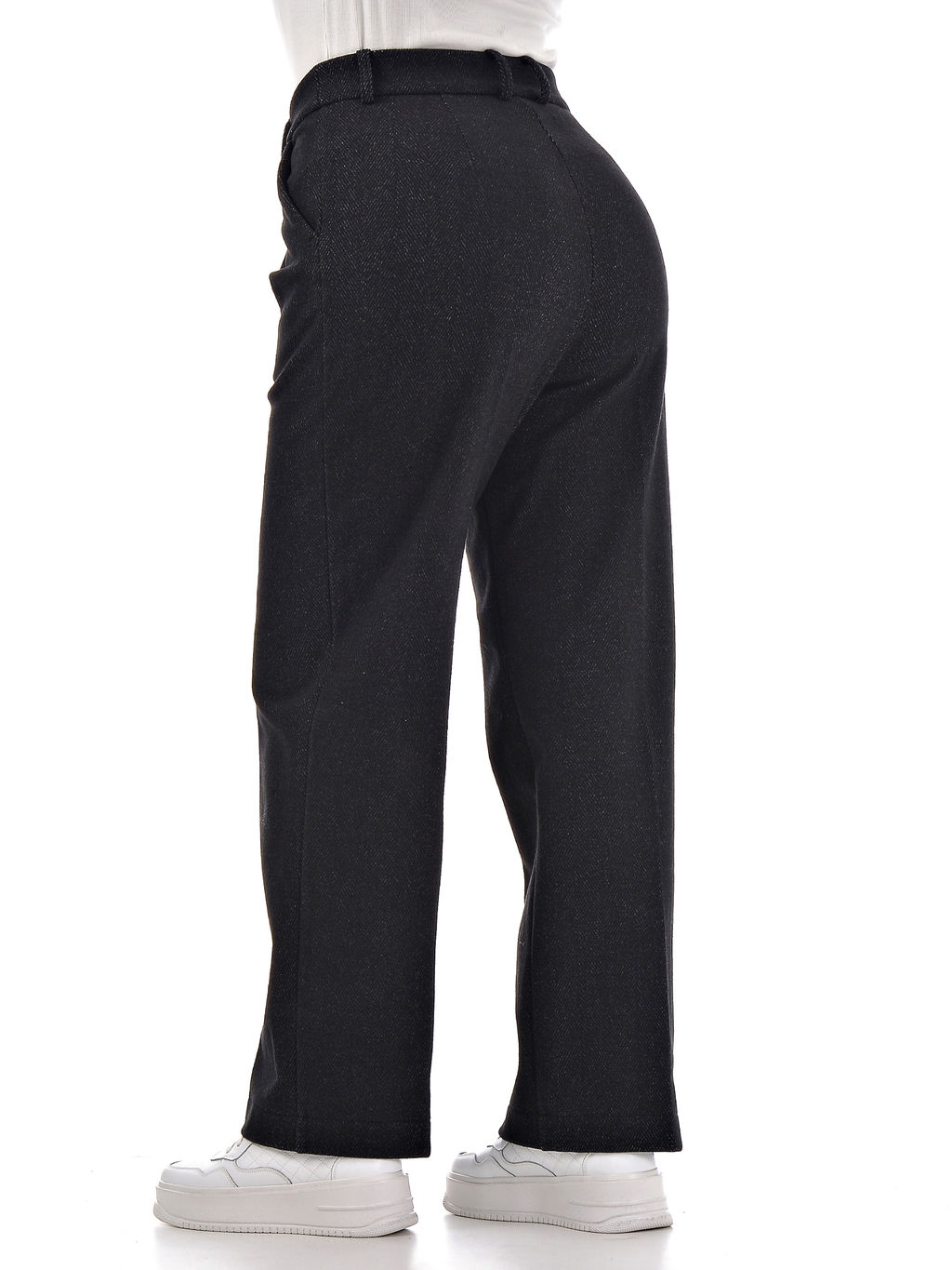 Теплые брюки из драпа c высокой посадкой - А+б коллекция фото 6