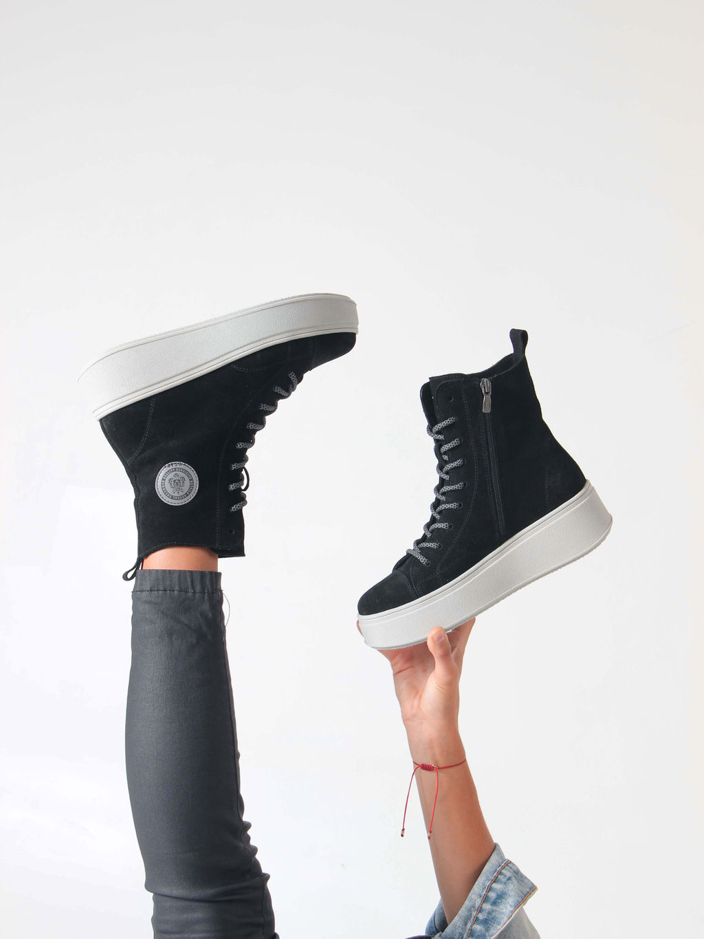 Ботинки 215.ALTAgr. Черный замша/Шерсть