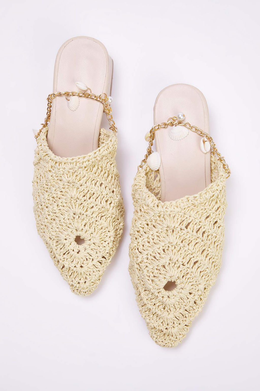 Trendyol Shoes Camel Orgu Kad?n Mule K?sa Blok Topuklu Terlik TAKSS25TO00060 - Trendyolmilla фото 2