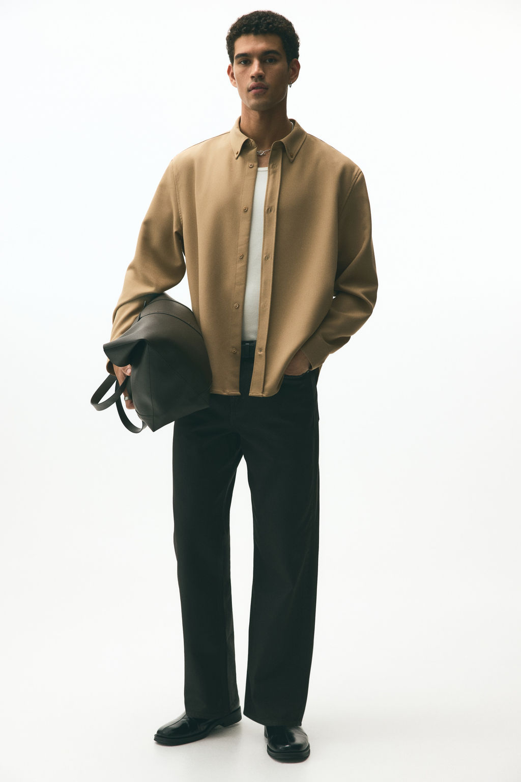 Camisa de sarga Relaxed Fit - H&m фото 8