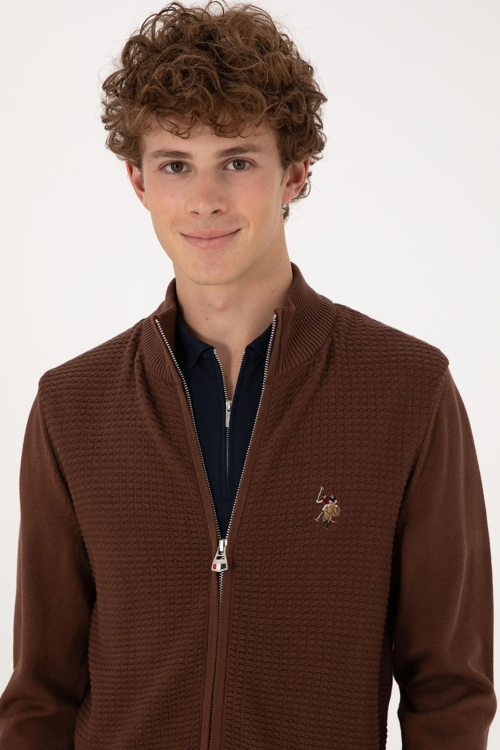 Erkek Kahverengi Basic Triko H_rka Sepette S_rpriz _ndirim - U.s. polo assn фото 2