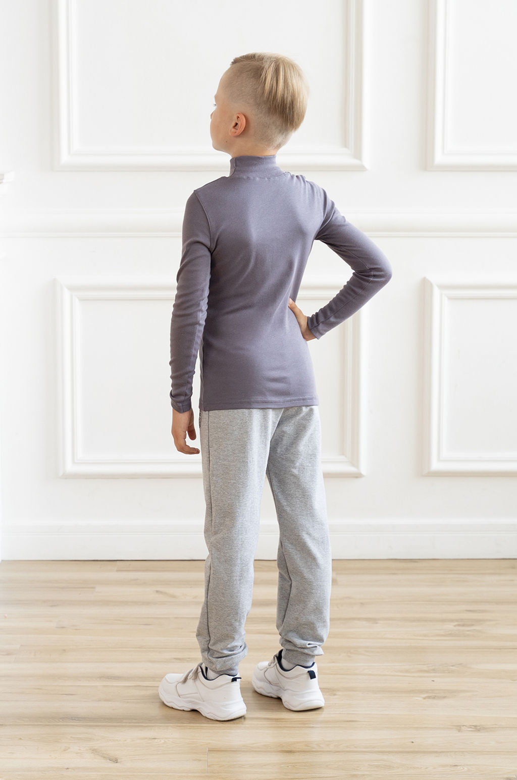 Брюки детские серый меланж скейт