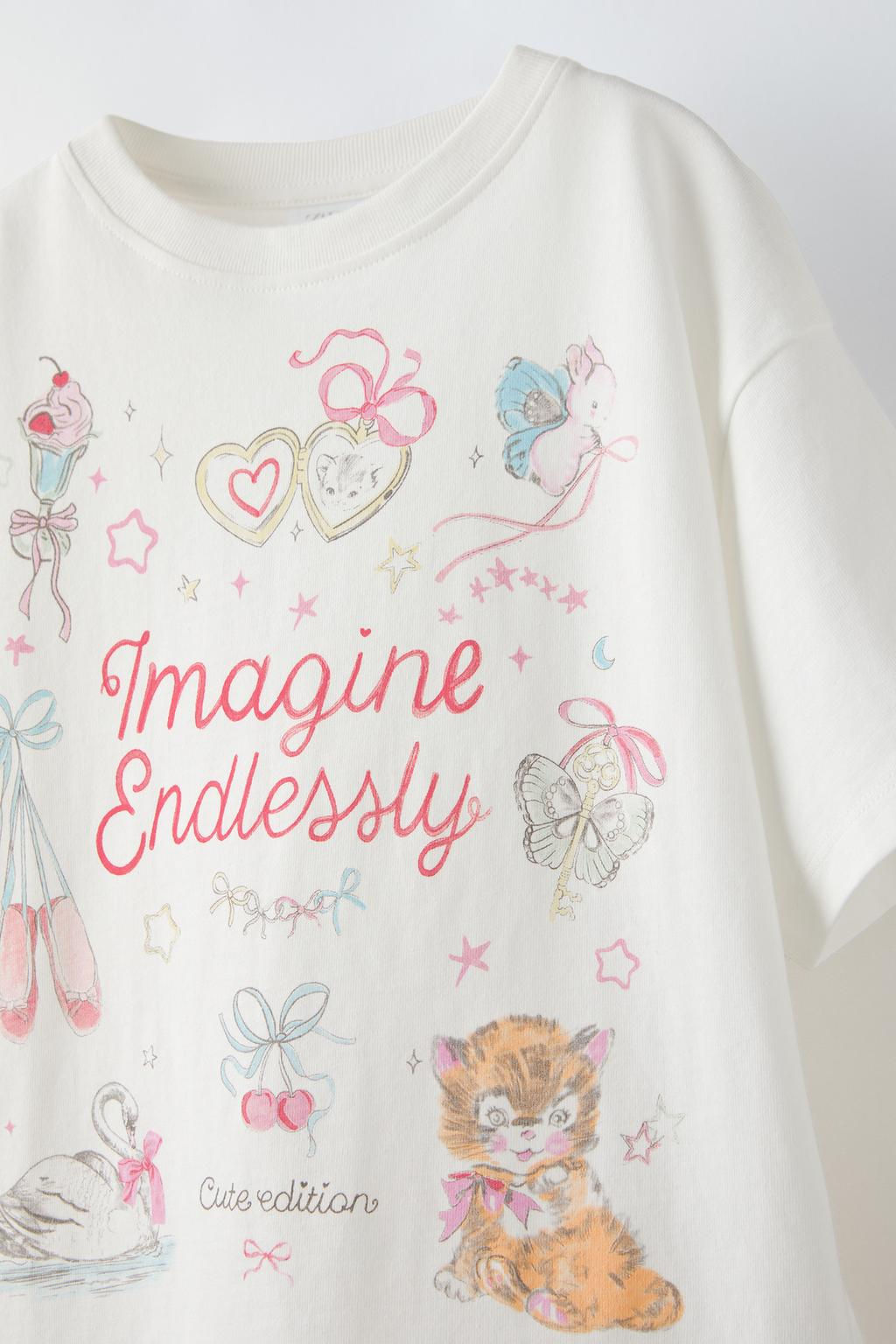 COQUETTE PRINT T-SHIRT - Zara фото 3