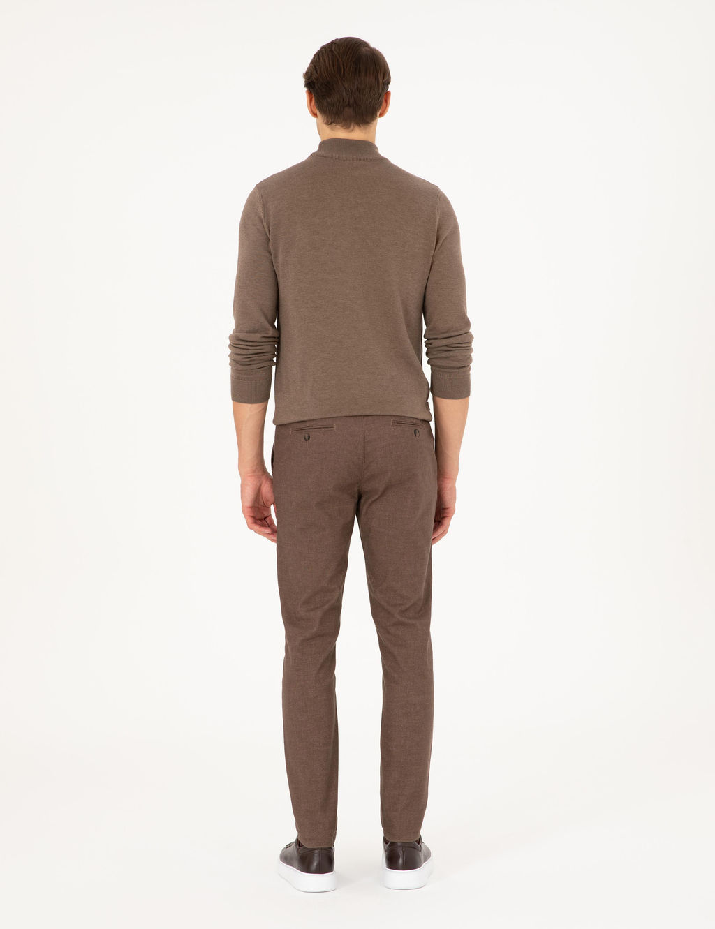 Kahverengi Slim Fit Kanvas Pantolon - Pierre cardin фото 4
